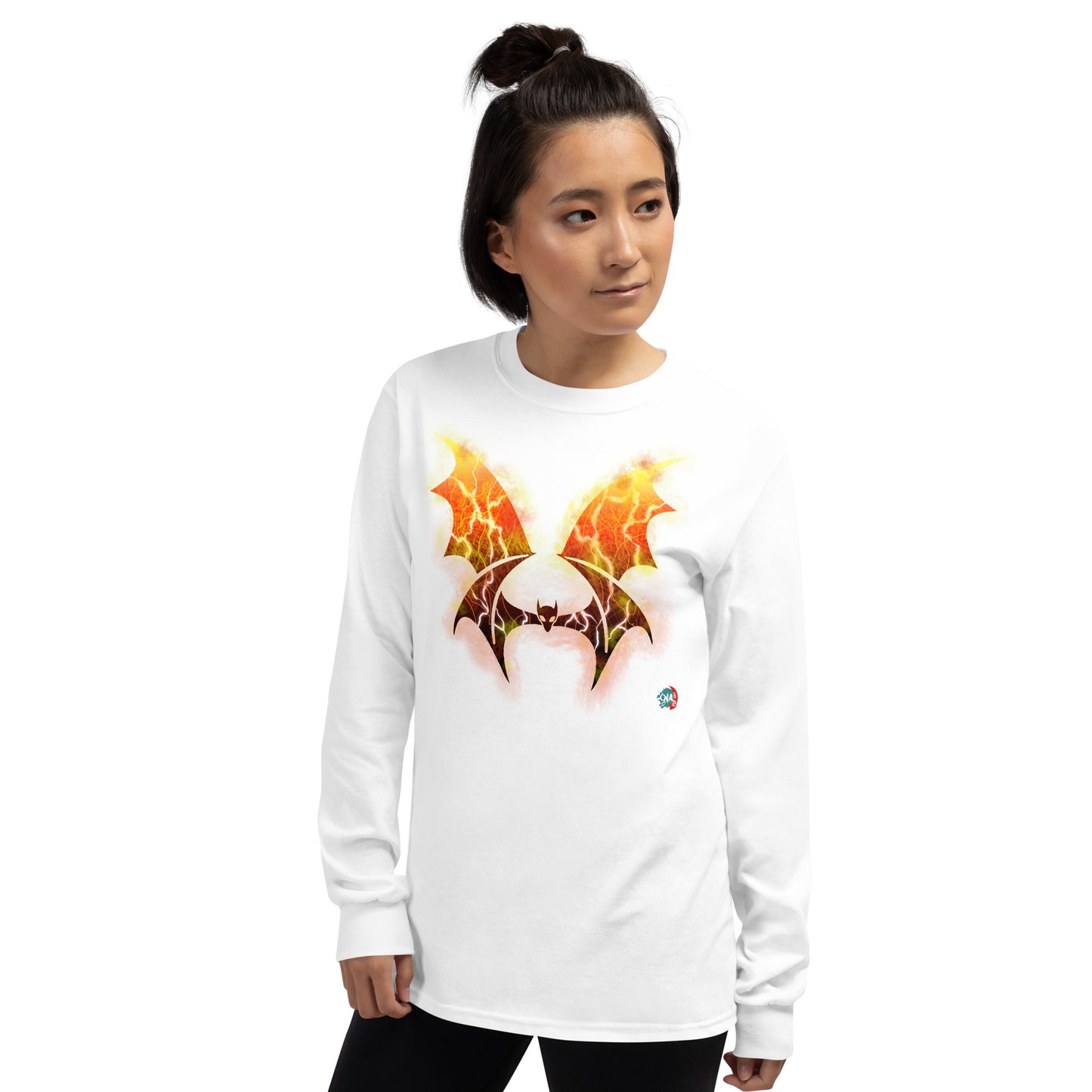 Bat Doodle Elemental Series: Fire Long Sleeve Shirt - 9ja Pop Art Custom T-Shirt/Wearable Art Store