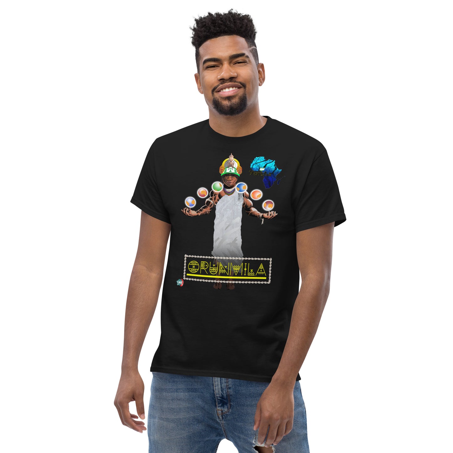 Men's Afrikkan Pantheon (African Gods) Orunmila graphic t-shirt