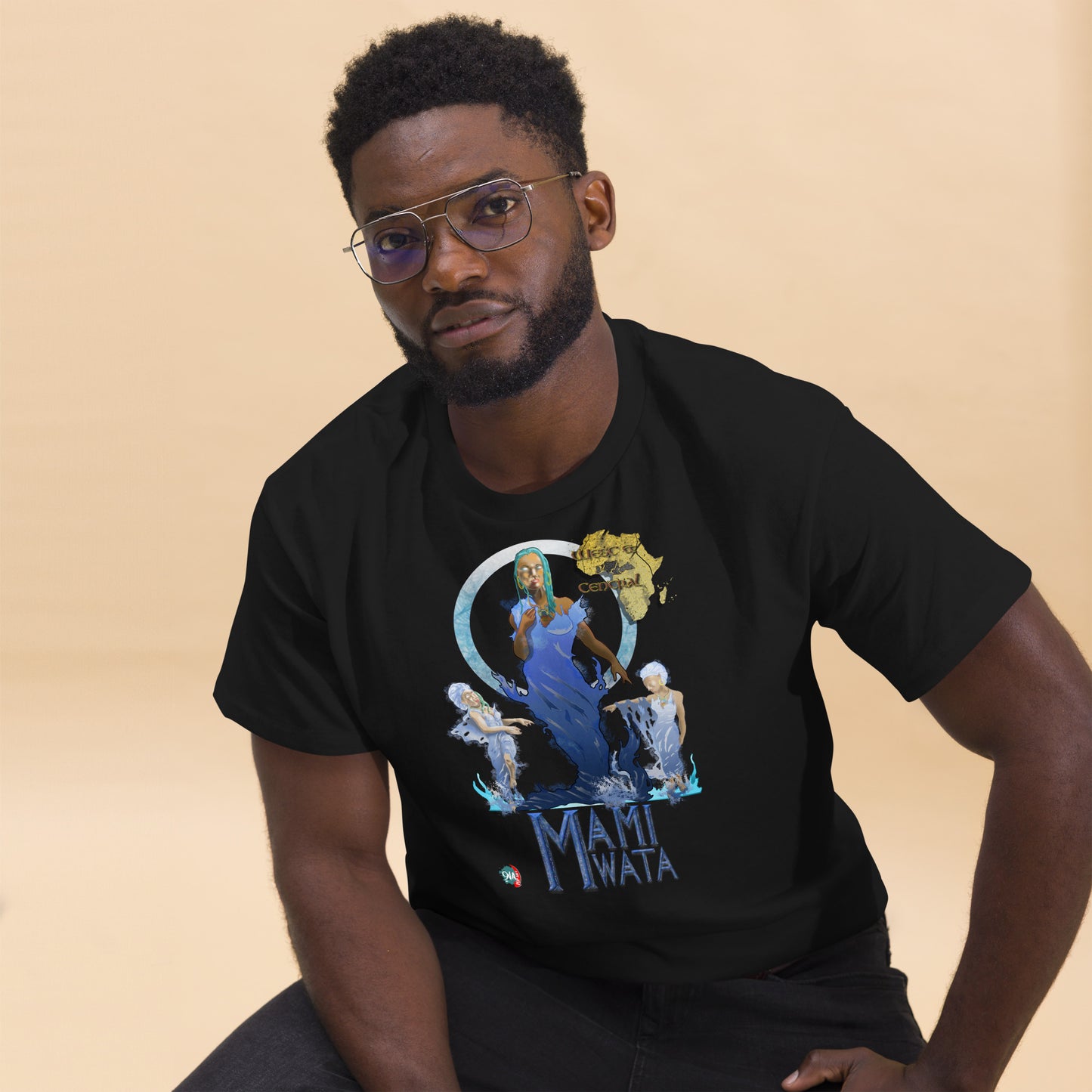 Men's Afrikkan Pantheon (African Gods) Mami Wata graphic t-shirt