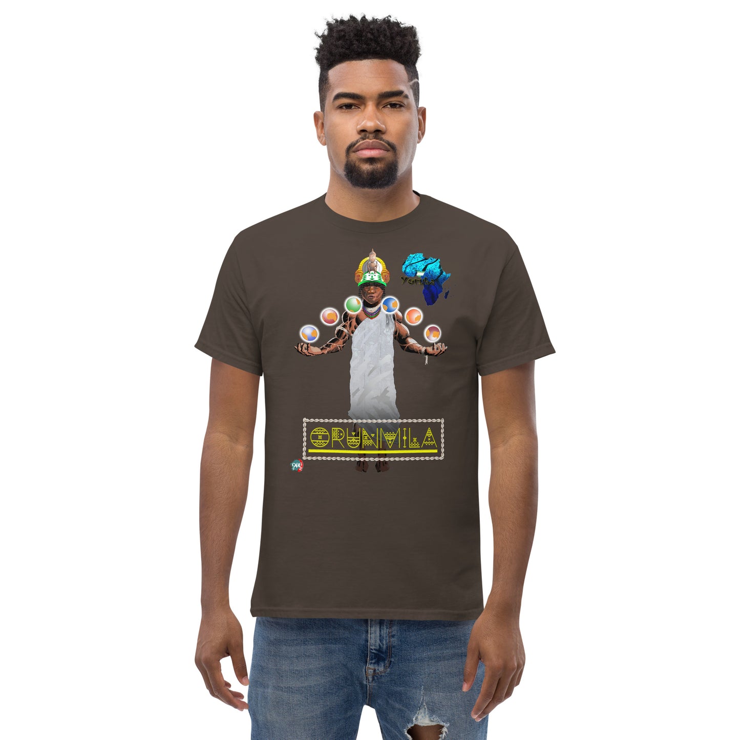 Men's Afrikkan Pantheon (African Gods) Orunmila graphic t-shirt