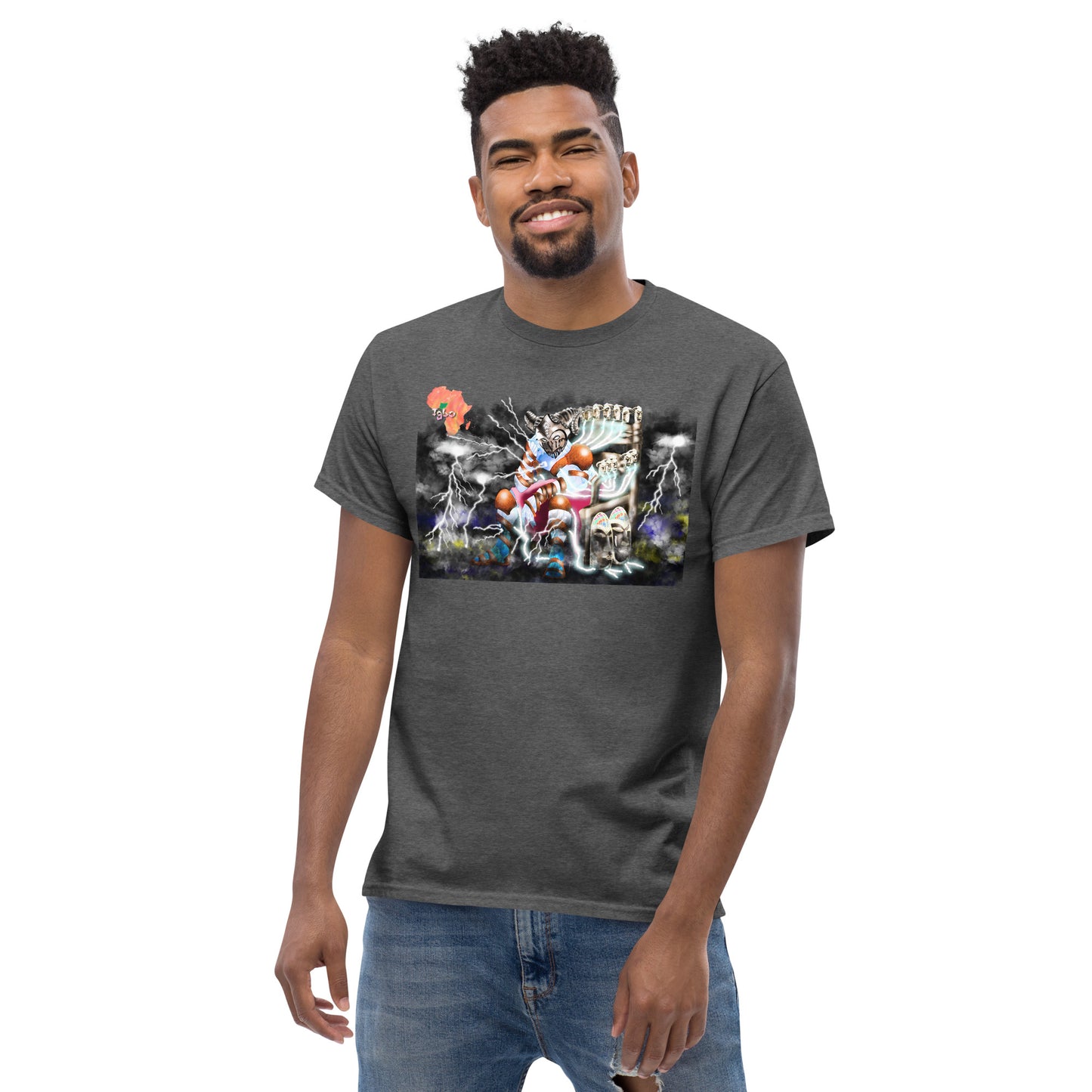 Men's Afrikkan Pantheon (African Gods) Amadioha (unframed) graphic t-shirt