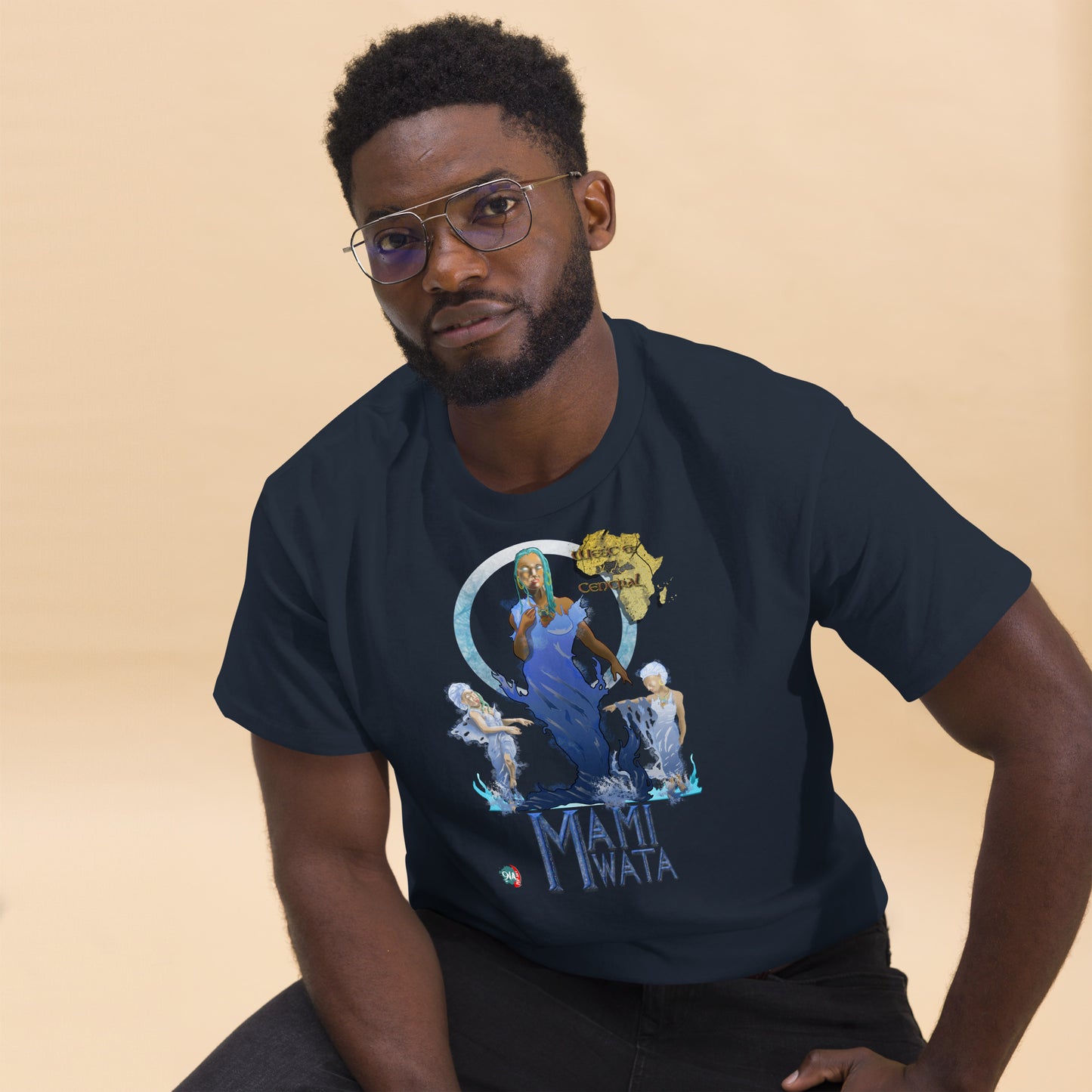 Men's Afrikkan Pantheon (African Gods) Mami Wata graphic t-shirt