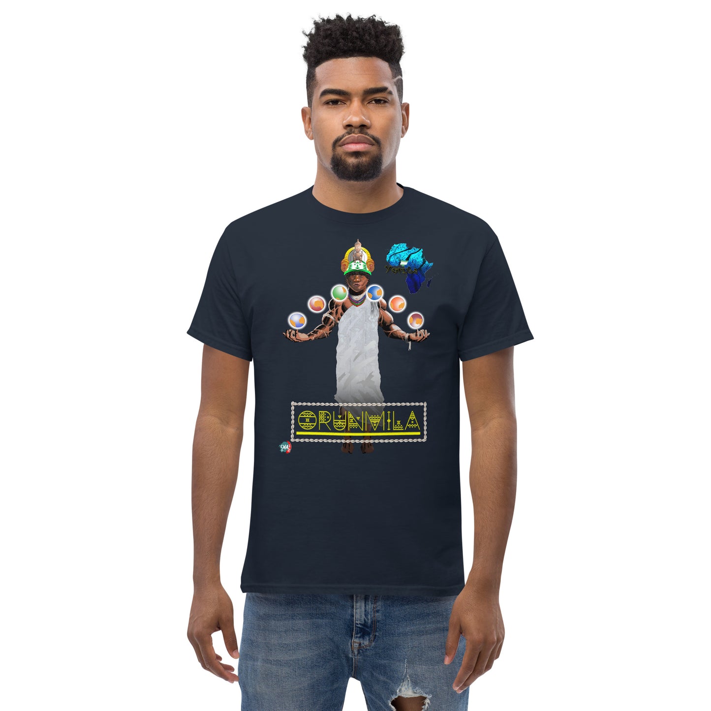 Men's Afrikkan Pantheon (African Gods) Orunmila graphic t-shirt