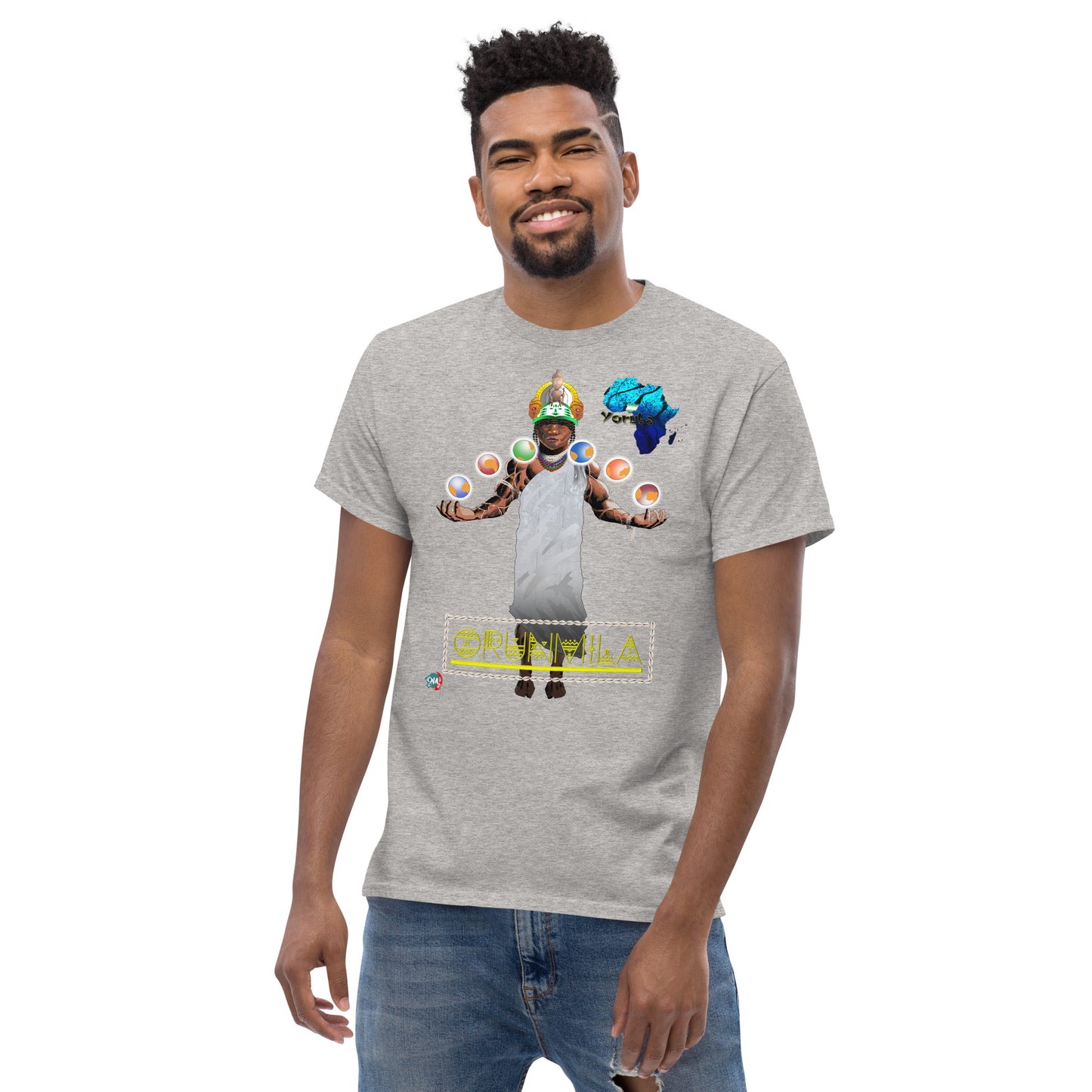 Men's Afrikkan Pantheon (African Gods) Orunmila graphic t-shirt