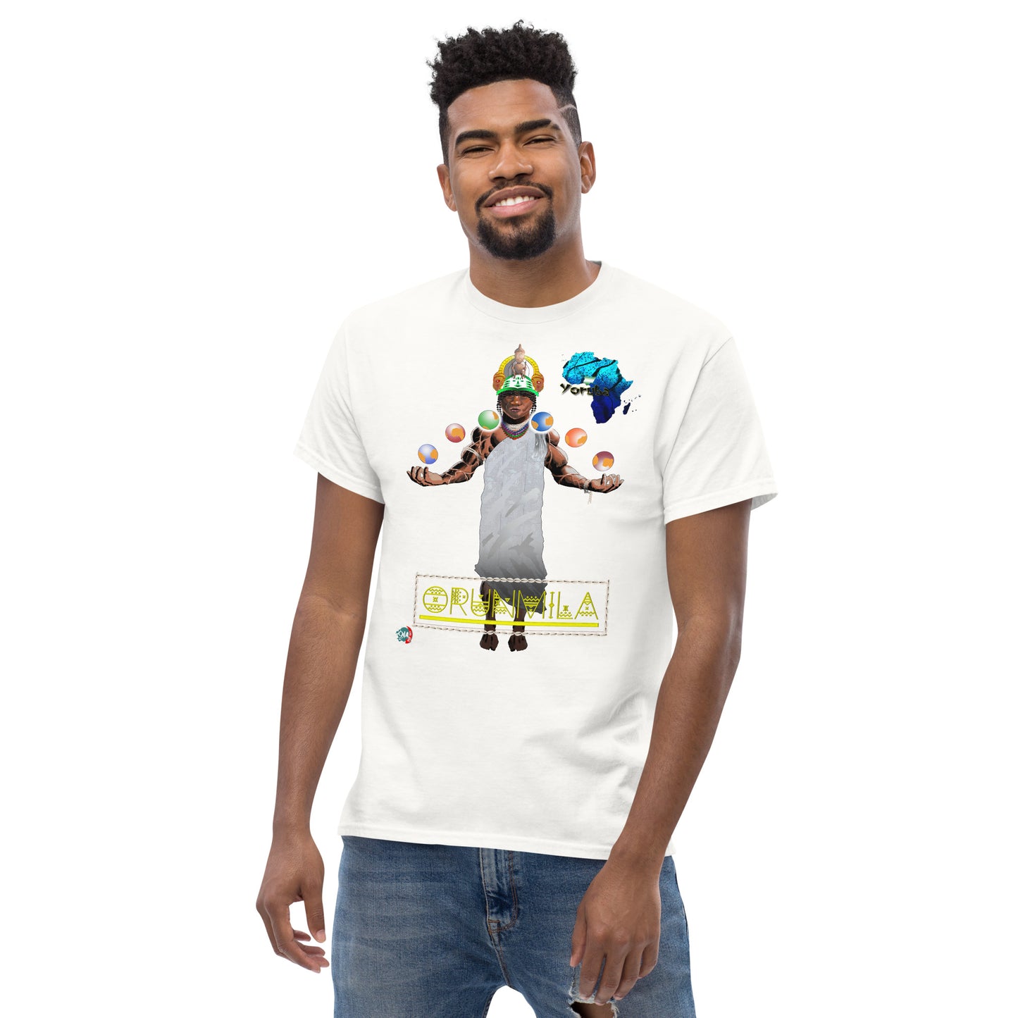 Men's Afrikkan Pantheon (African Gods) Orunmila graphic t-shirt