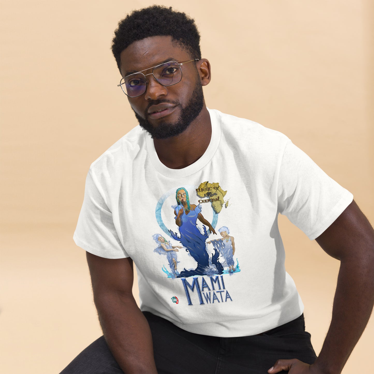 Men's Afrikkan Pantheon (African Gods) Mami Wata graphic t-shirt