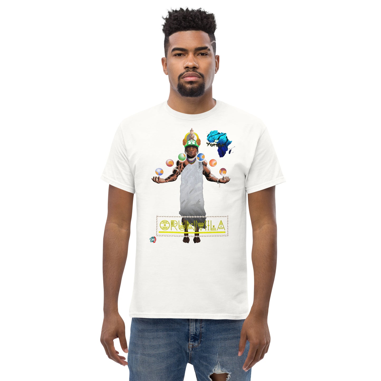 Men's Afrikkan Pantheon (African Gods) Orunmila graphic t-shirt