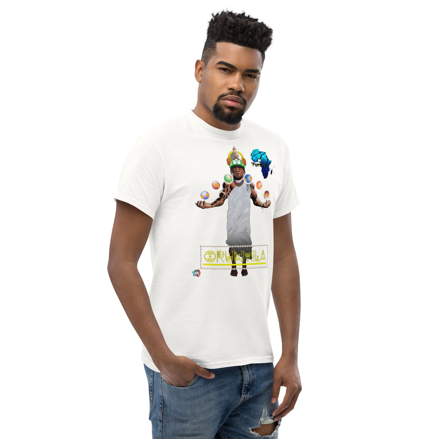 Men's Afrikkan Pantheon (African Gods) Orunmila graphic t-shirt