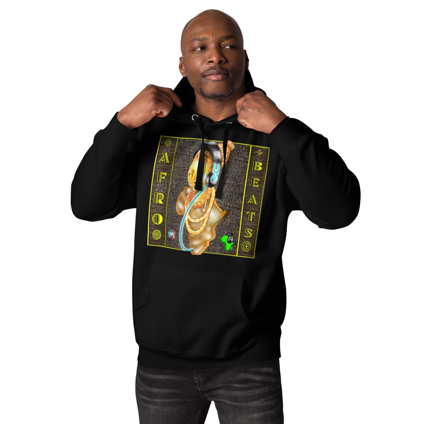 Unisex Hoodie Bronze Queen Afrobeats design - 9ja Pop Art Custom T-Shirt/Wearable Art Store