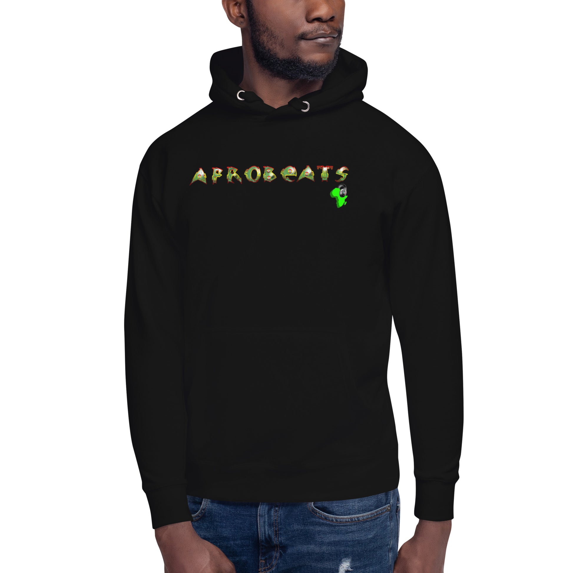 Unisex Hoodie Ebony Afrobeats design - 9ja Pop Art Custom T-Shirt/Wearable Art Store