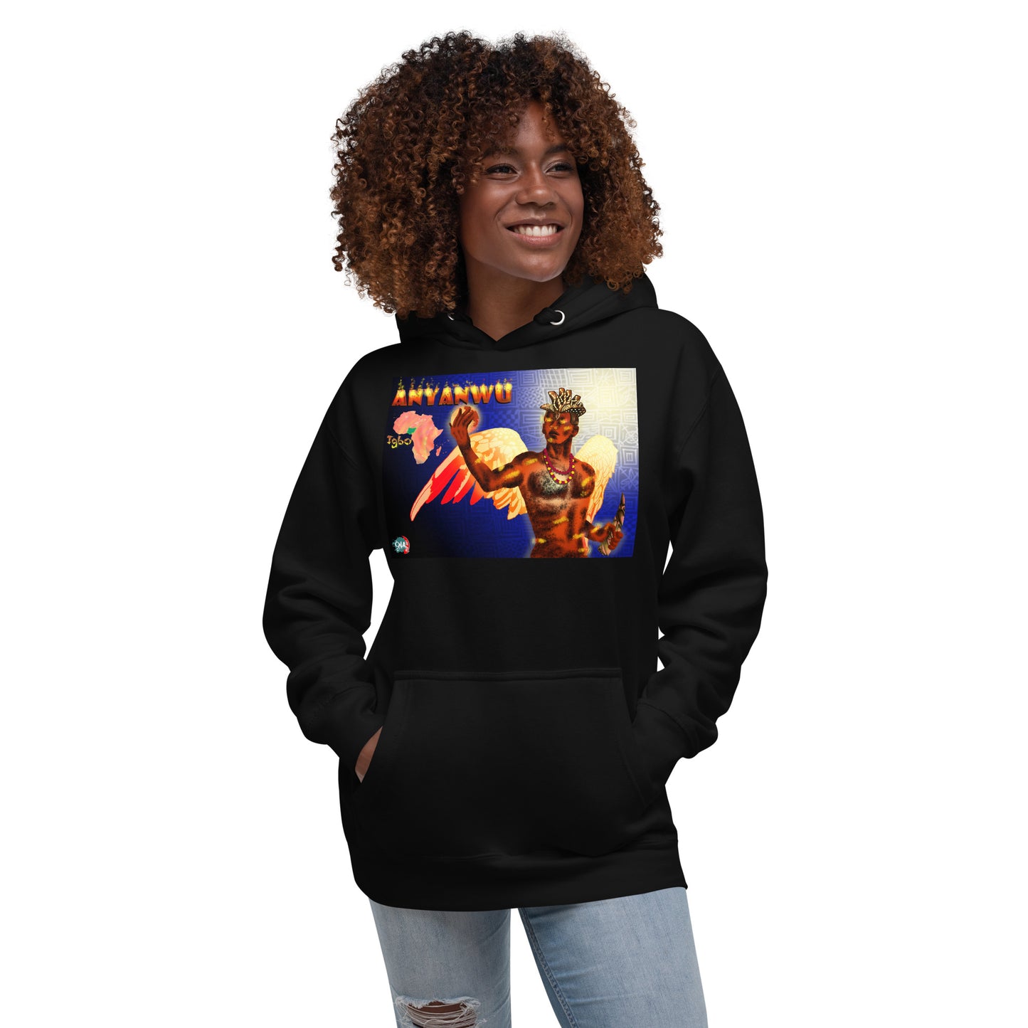 Unisex Hoodie Afrikkan Pantheon Anyanwu design - 9ja Pop Art Custom T-Shirt/Wearable Art Store