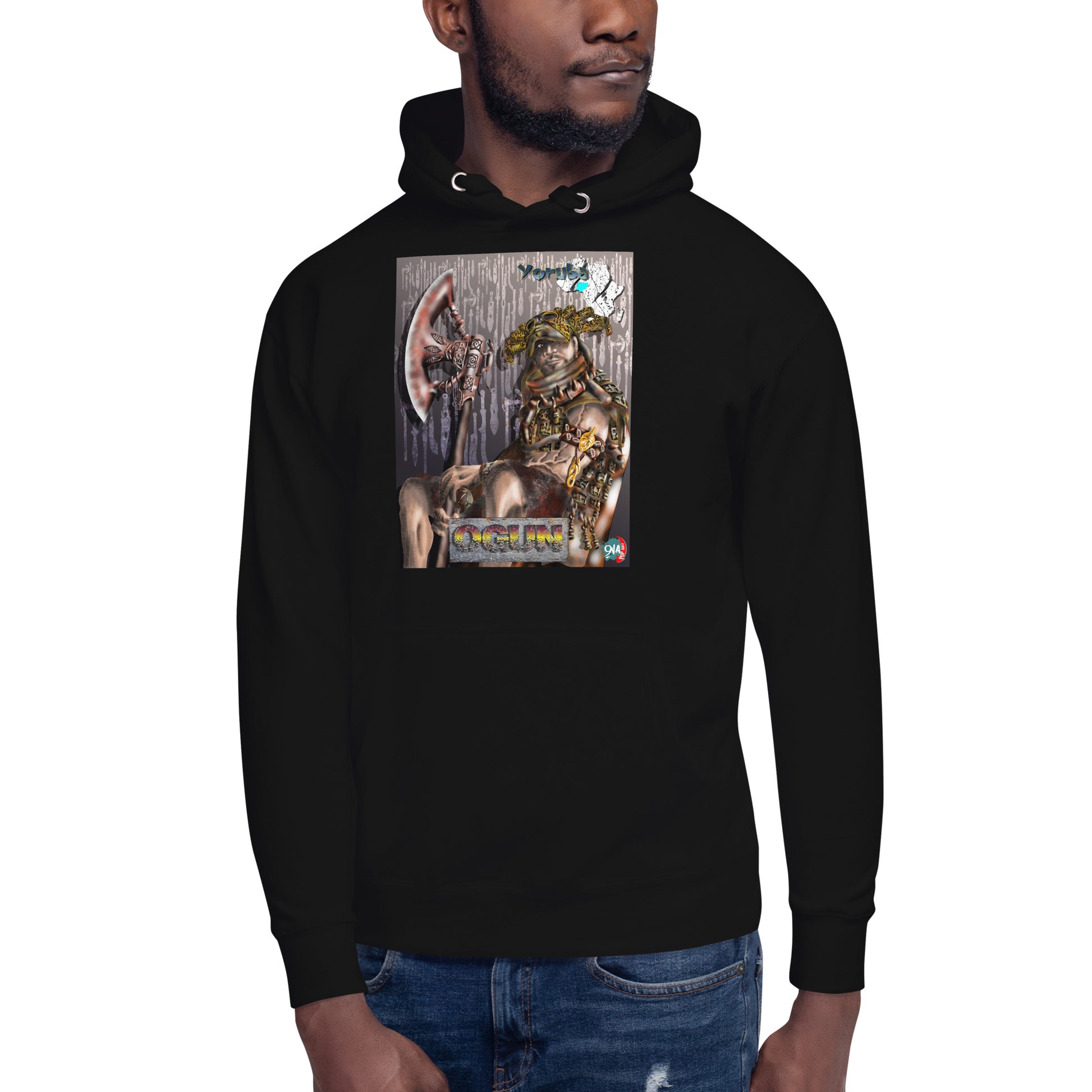 Unisex Hoodie Afrikkan Pantheon Ogún - 9ja Pop Art Custom T-Shirt/Wearable Art Store