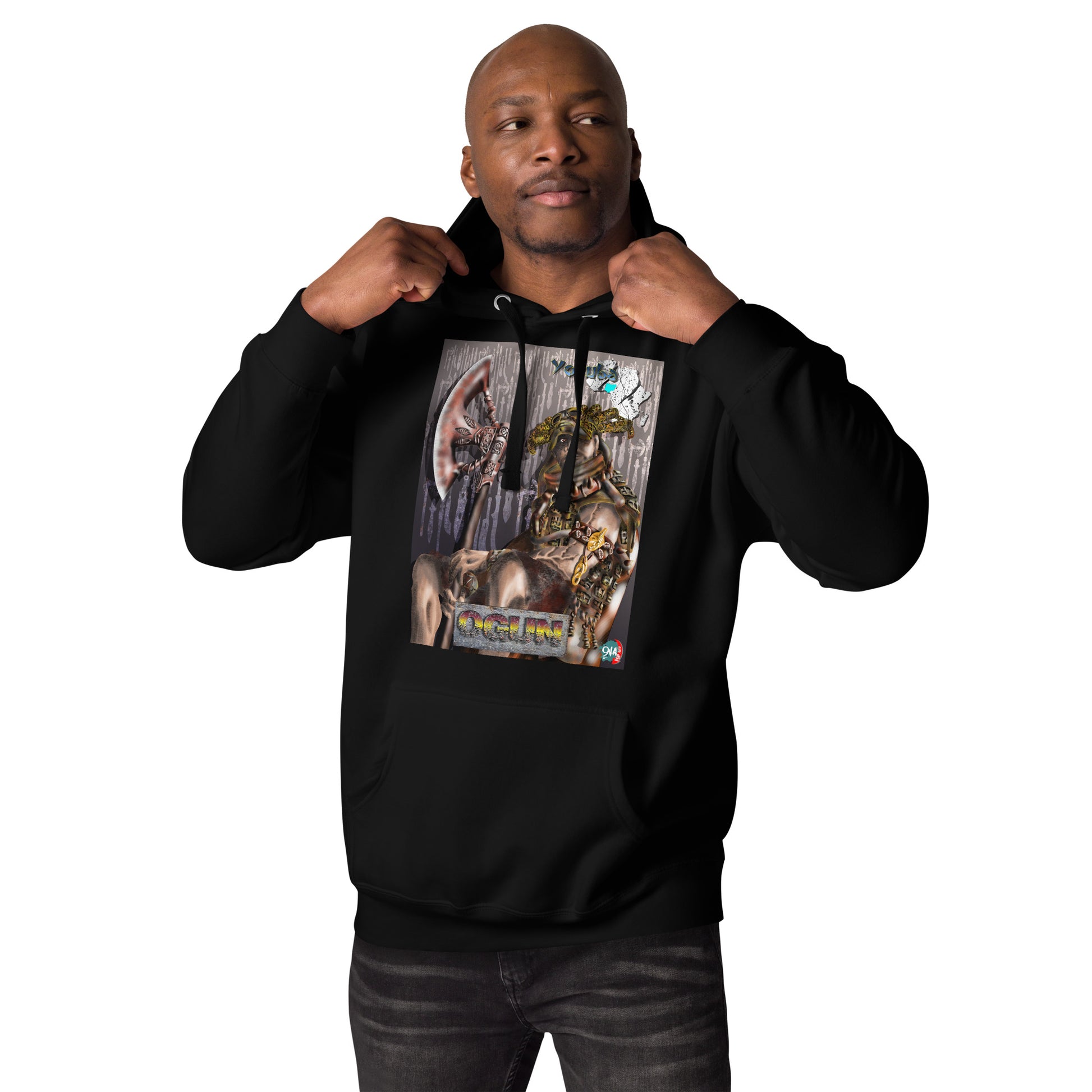 Unisex Hoodie Afrikkan Pantheon Ogún - 9ja Pop Art Custom T-Shirt/Wearable Art Store