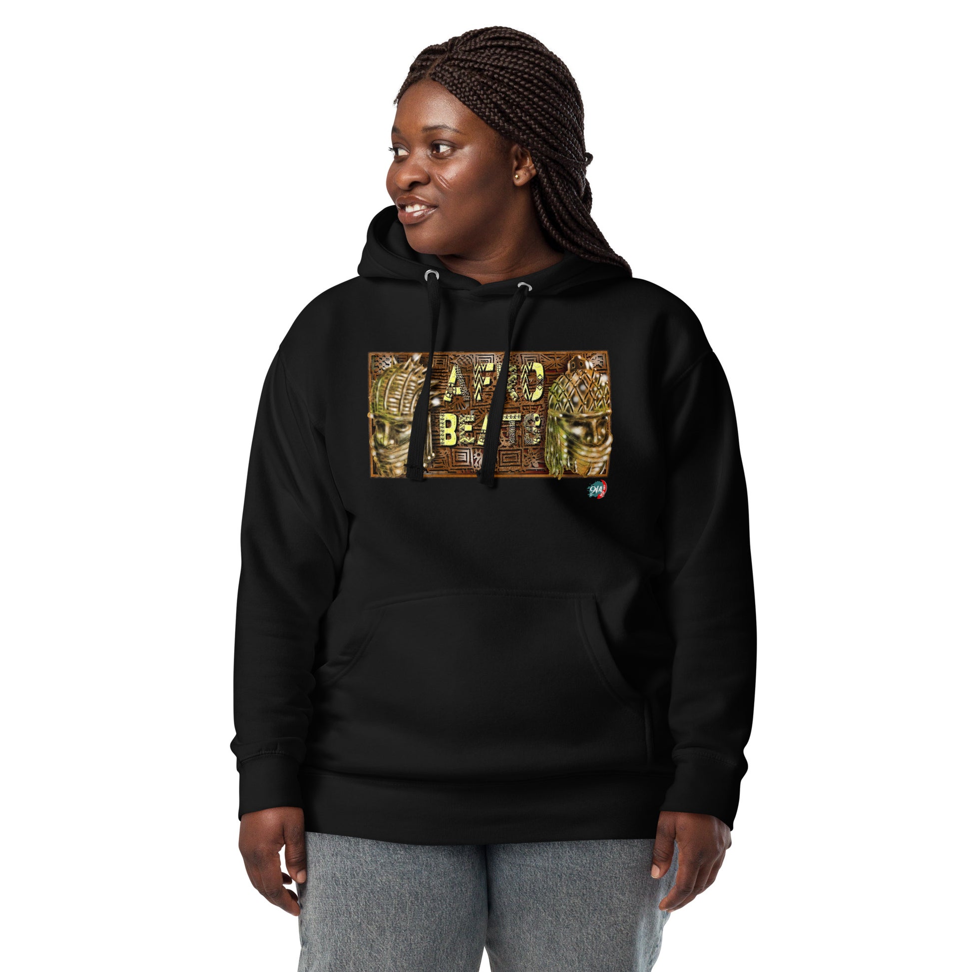 Unisex Hoodie Yoruba Bronze Afrobeats design - 9ja Pop Art Custom T-Shirt/Wearable Art Store