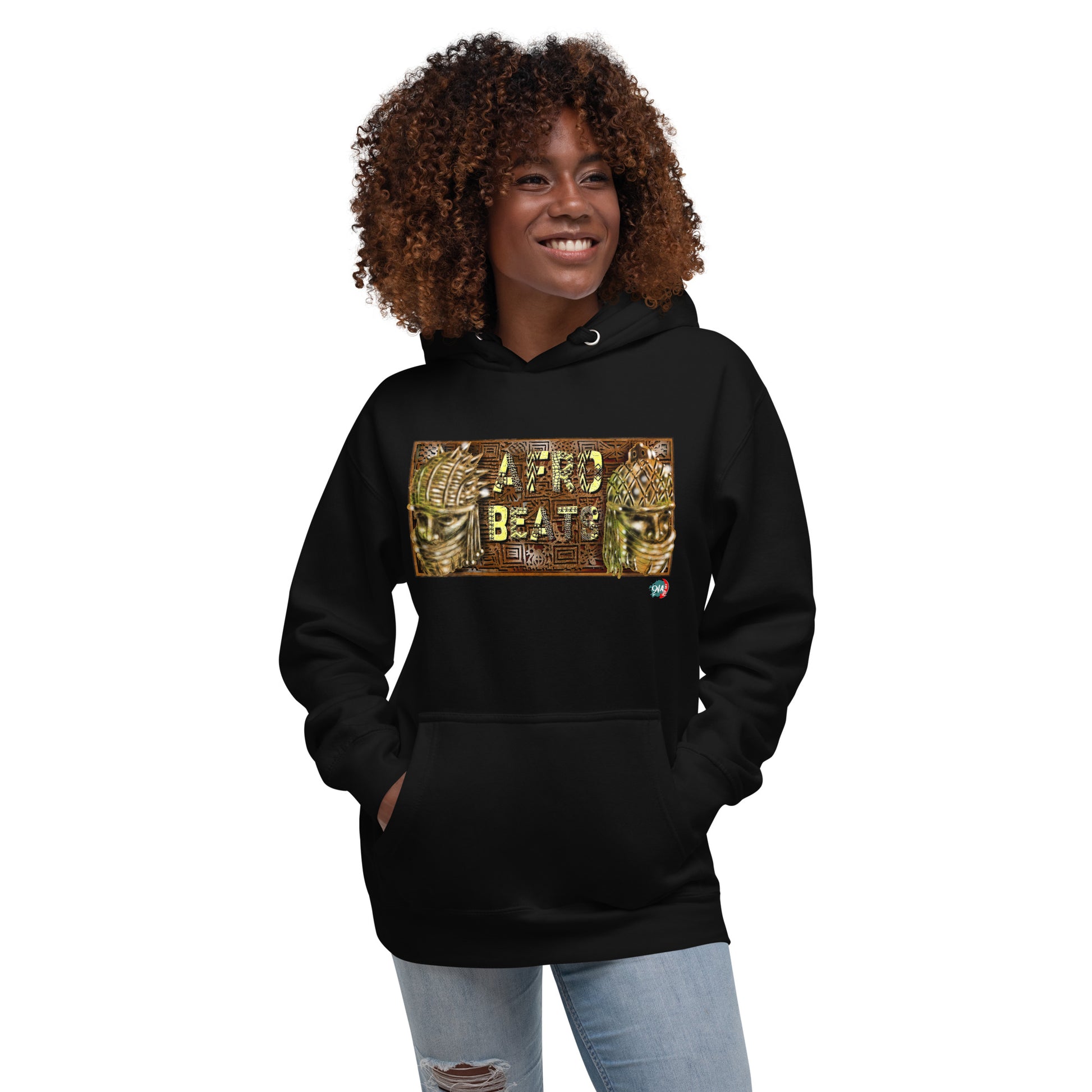 Unisex Hoodie Yoruba Bronze Afrobeats design - 9ja Pop Art Custom T-Shirt/Wearable Art Store