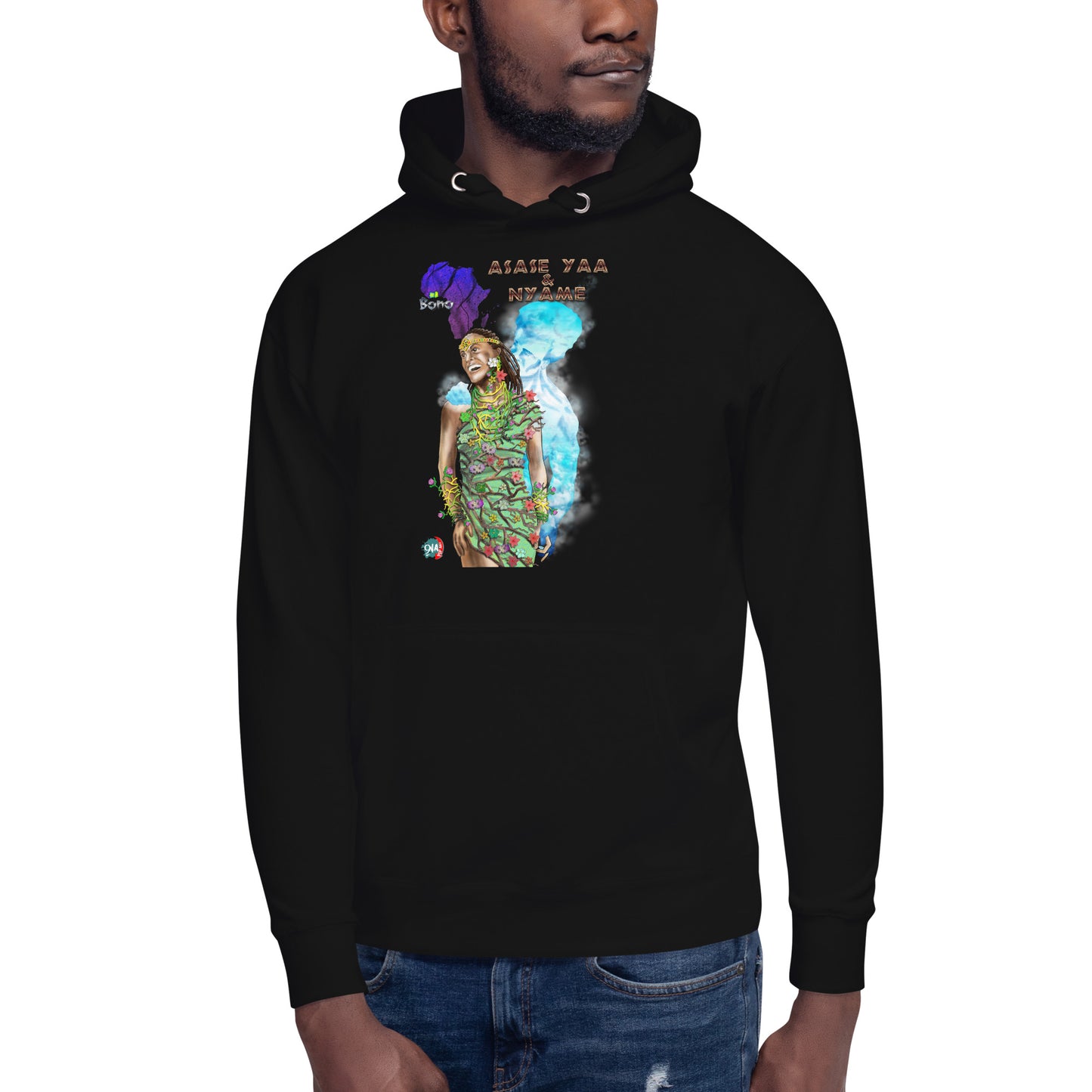 Unisex Hoodie Afrikkan Pantheon Nyame & Asase Yaa - 9ja Pop Art Custom T-Shirt/Wearable Art Store