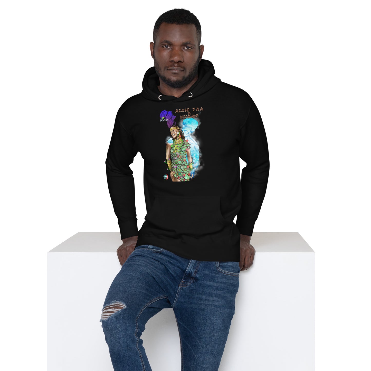 Unisex Hoodie Afrikkan Pantheon Nyame & Asase Yaa - 9ja Pop Art Custom T-Shirt/Wearable Art Store