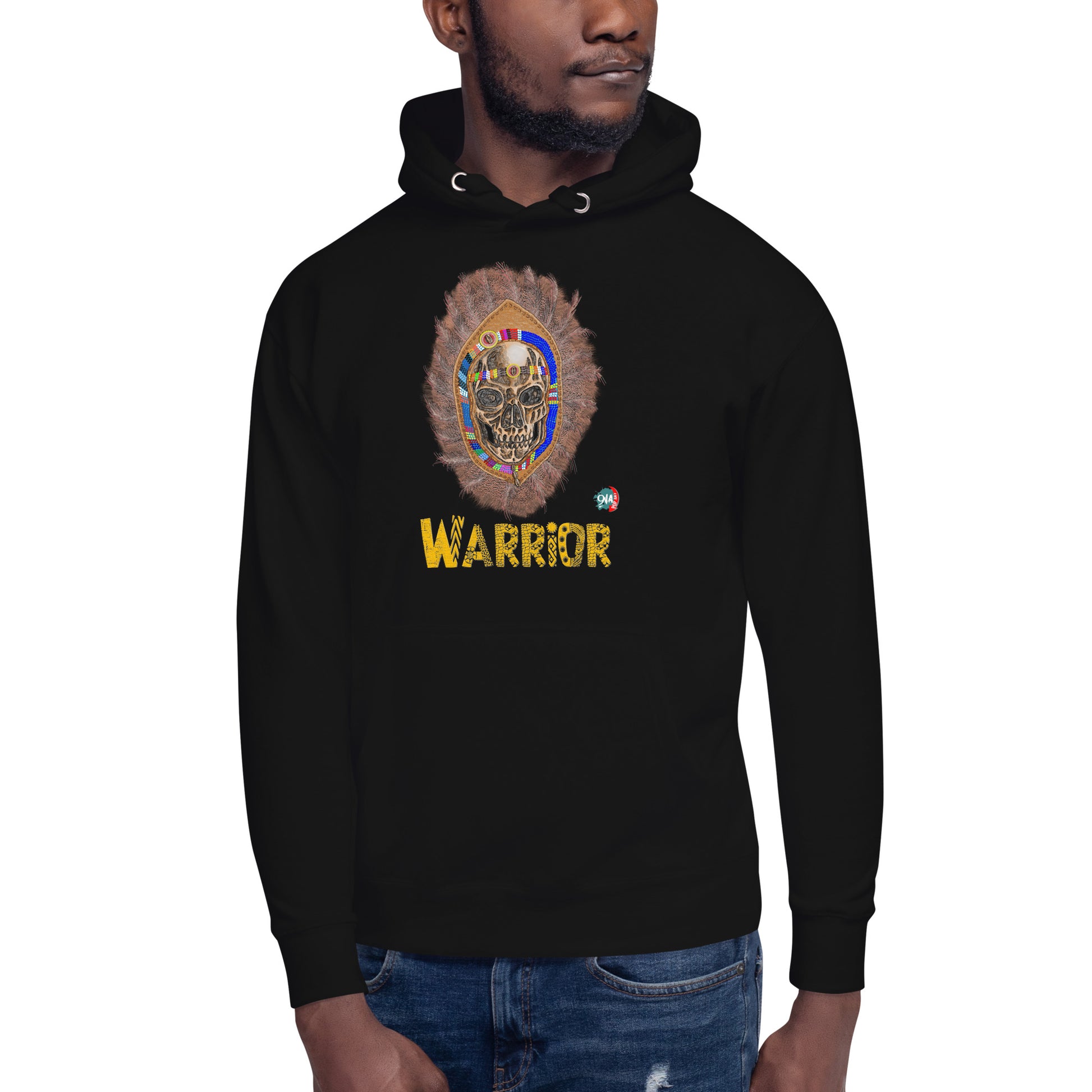 Unisex Hoodie warrior:  Maasai - 9ja Pop Art Custom T-Shirt/Wearable Art Store