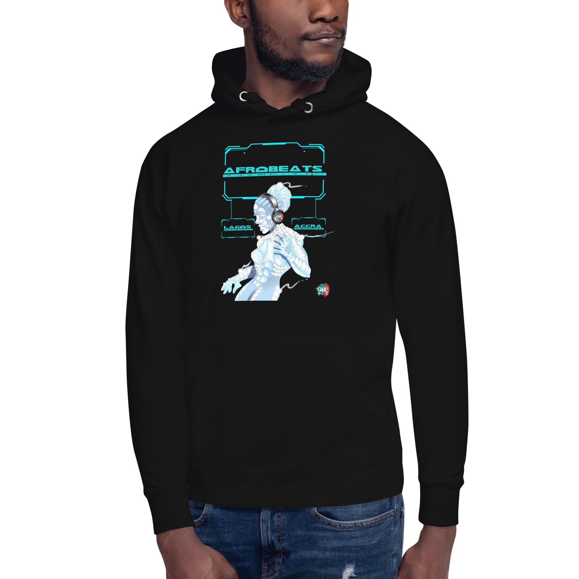 Unisex Hoodie Cyber Dancer Afrobeats design - 9ja Pop Art Custom T-Shirt/Wearable Art Store