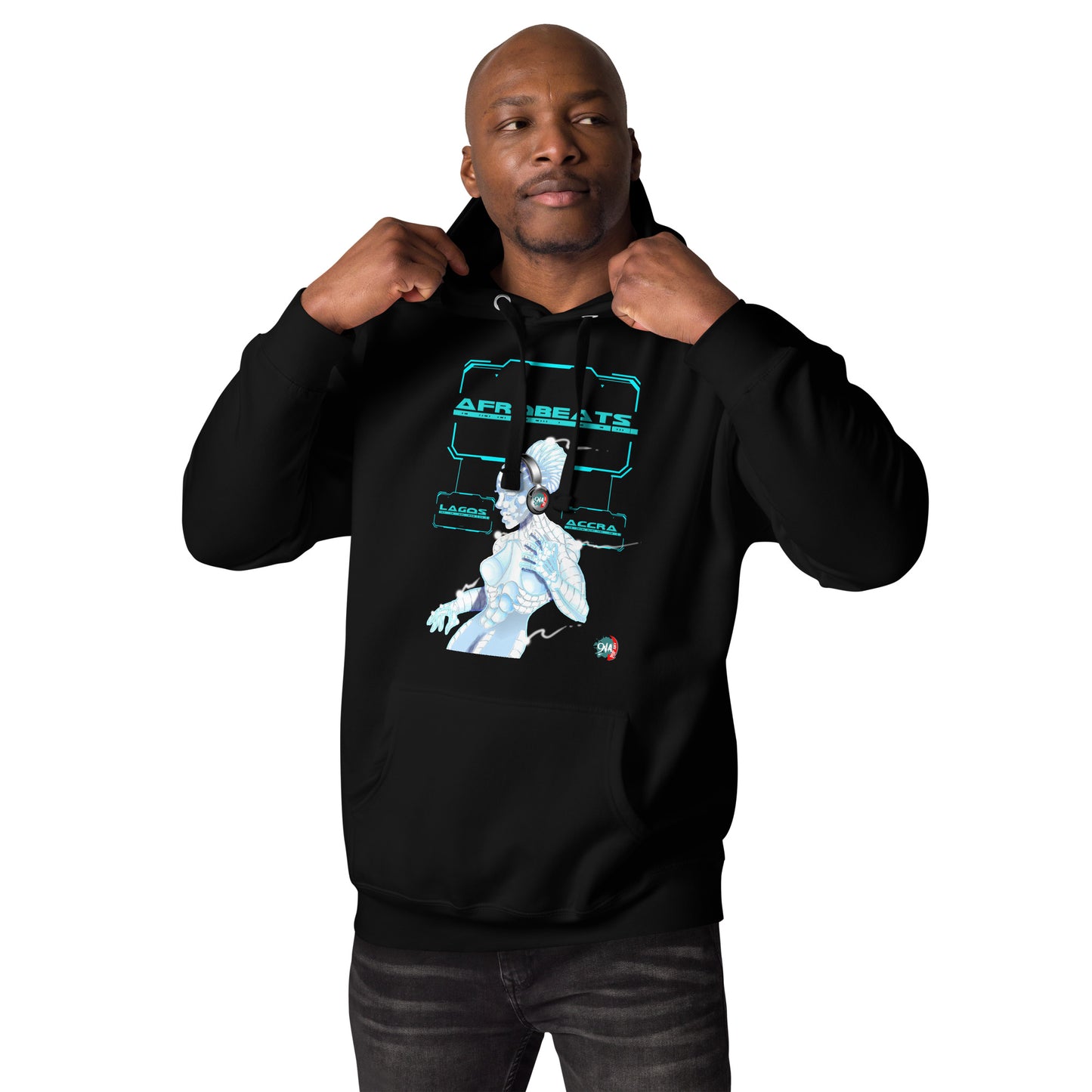 Unisex Hoodie Cyber Dancer Afrobeats design - 9ja Pop Art Custom T-Shirt/Wearable Art Store