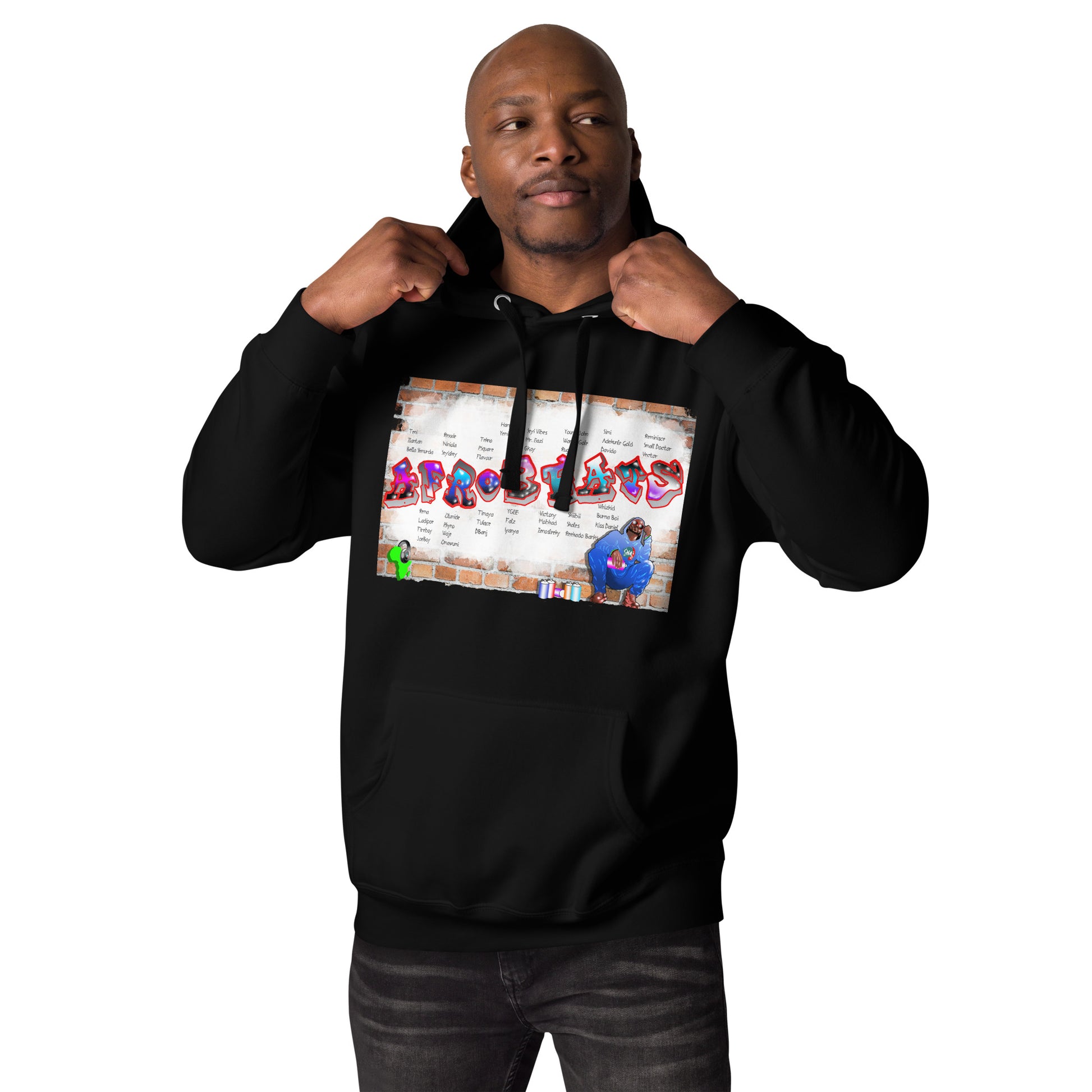 Unisex Hoodie Graffiti Afrobeats design - 9ja Pop Art Custom T-Shirt/Wearable Art Store