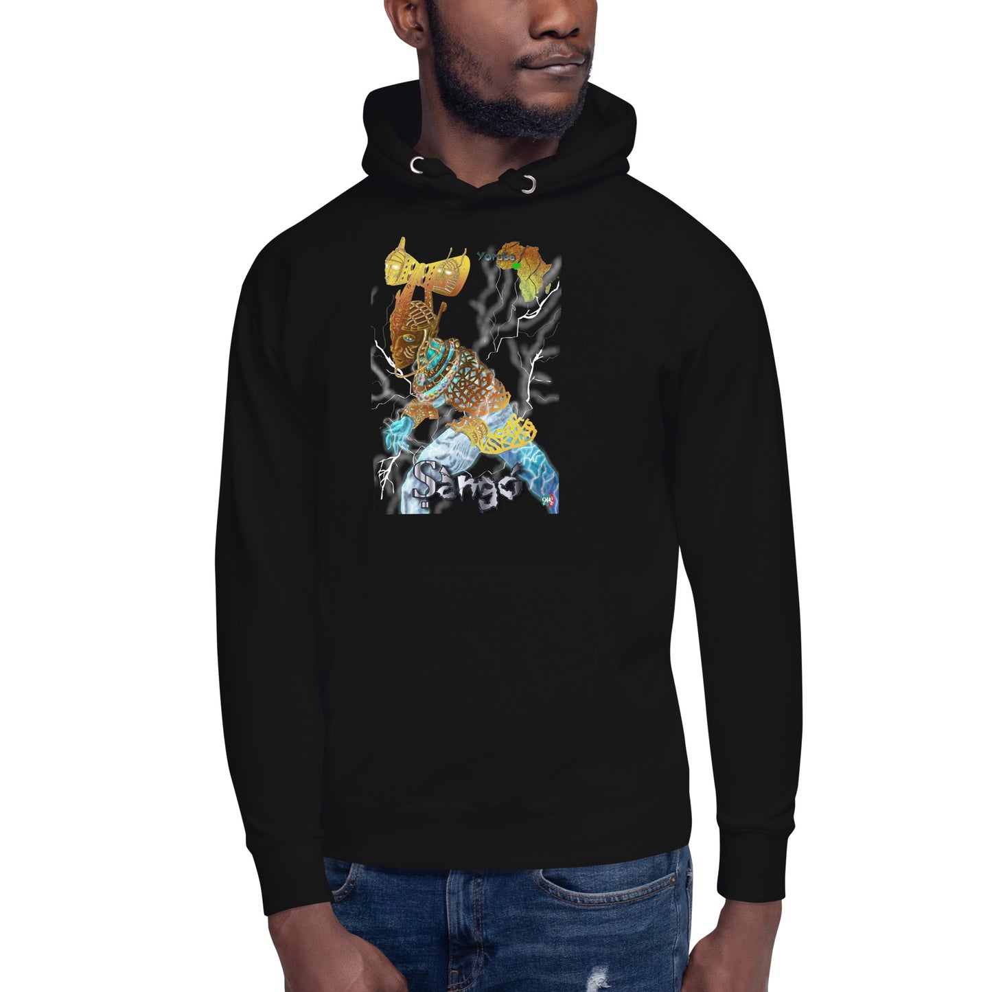 Unisex graphic Hoodie Afrikkan Pantheon (African Gods) Ṣàngó (Shango)