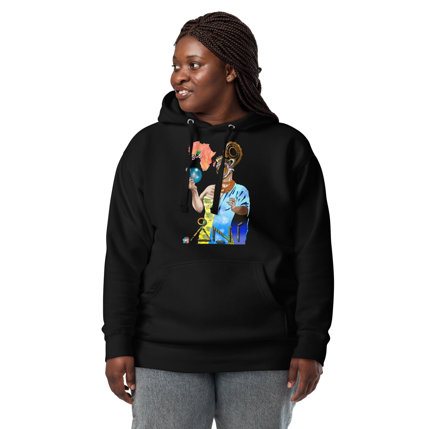 Unisex graphic Hoodie Afrikkan Pantheon (African Gods) Ani