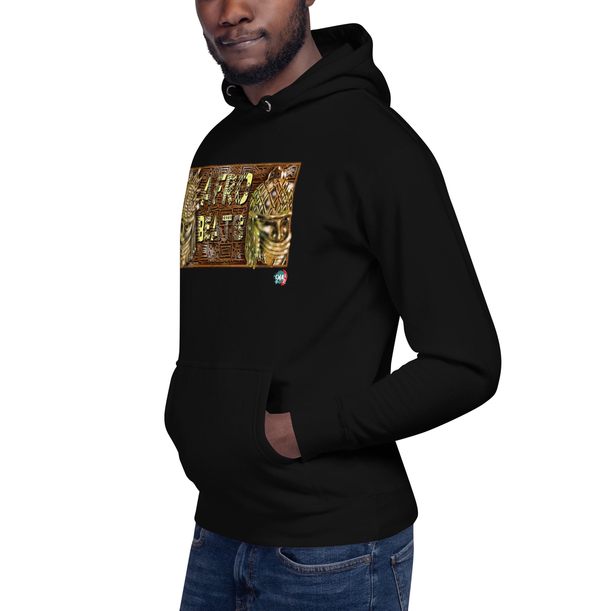 Unisex Hoodie Yoruba Bronze Afrobeats design - 9ja Pop Art Custom T-Shirt/Wearable Art Store