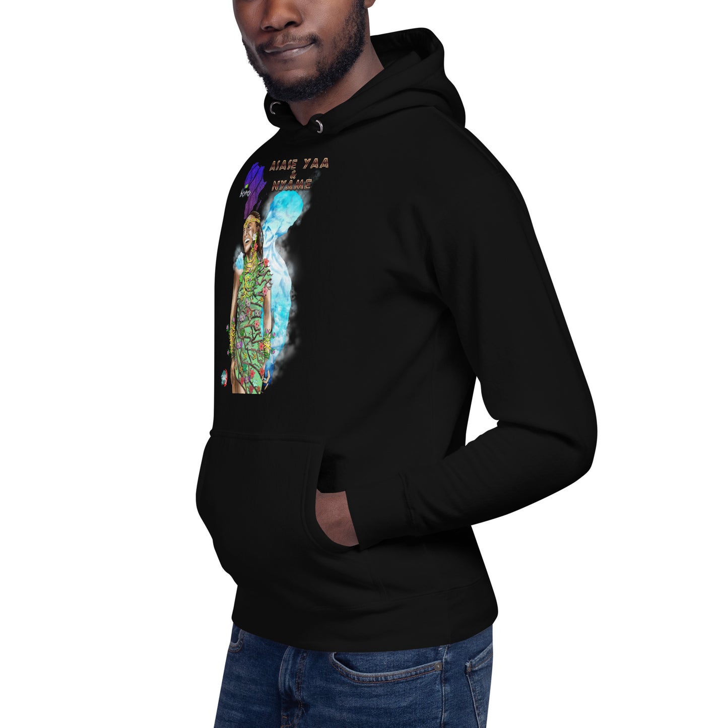 Unisex Hoodie Afrikkan Pantheon Nyame & Asase Yaa - 9ja Pop Art Custom T-Shirt/Wearable Art Store