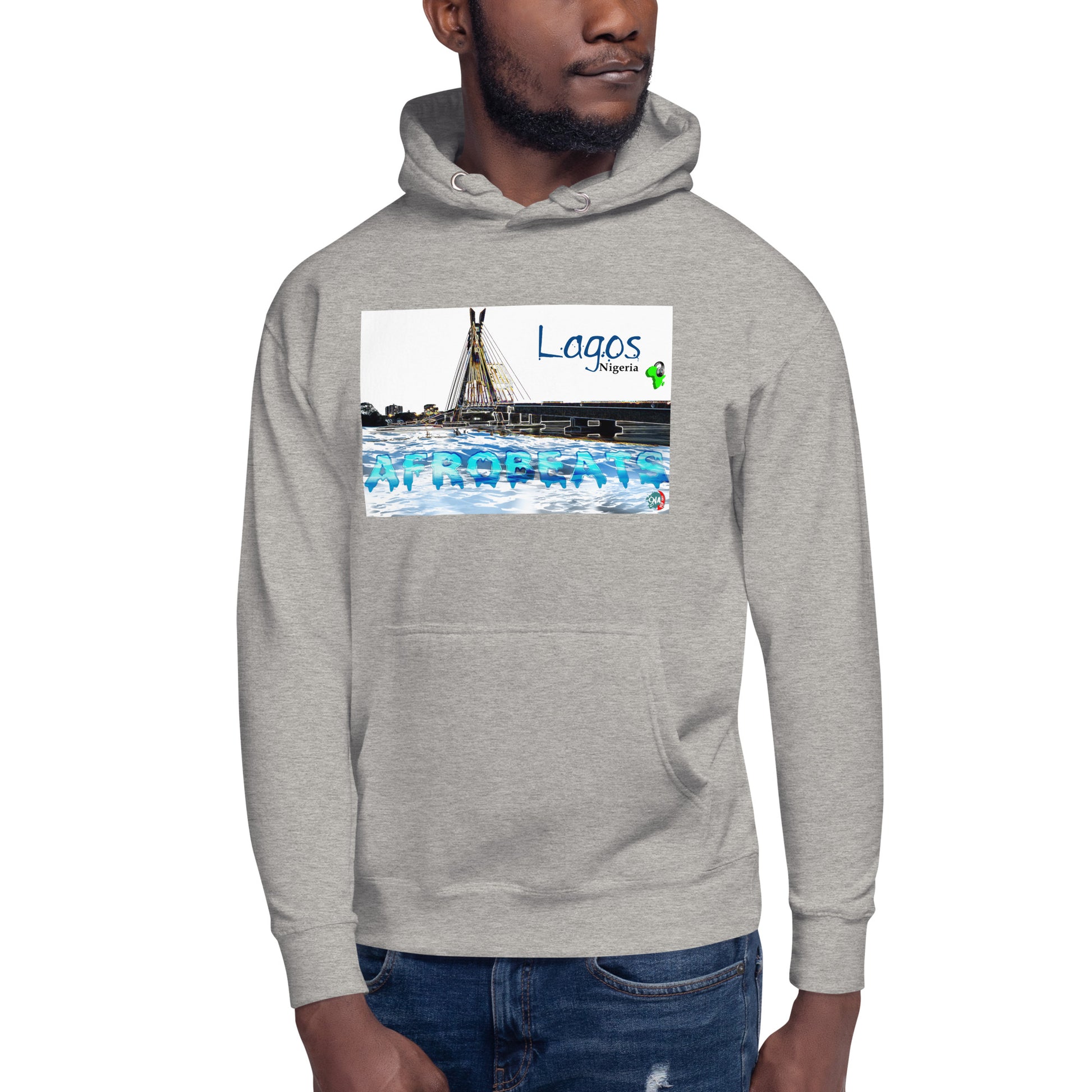 Unisex Hoodie Lagos Skyline Afrobeats design - 9ja Pop Art Custom T-Shirt/Wearable Art Store