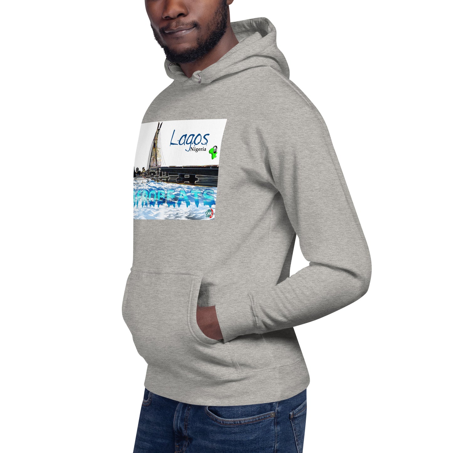 Unisex Hoodie Lagos Skyline Afrobeats design - 9ja Pop Art Custom T-Shirt/Wearable Art Store