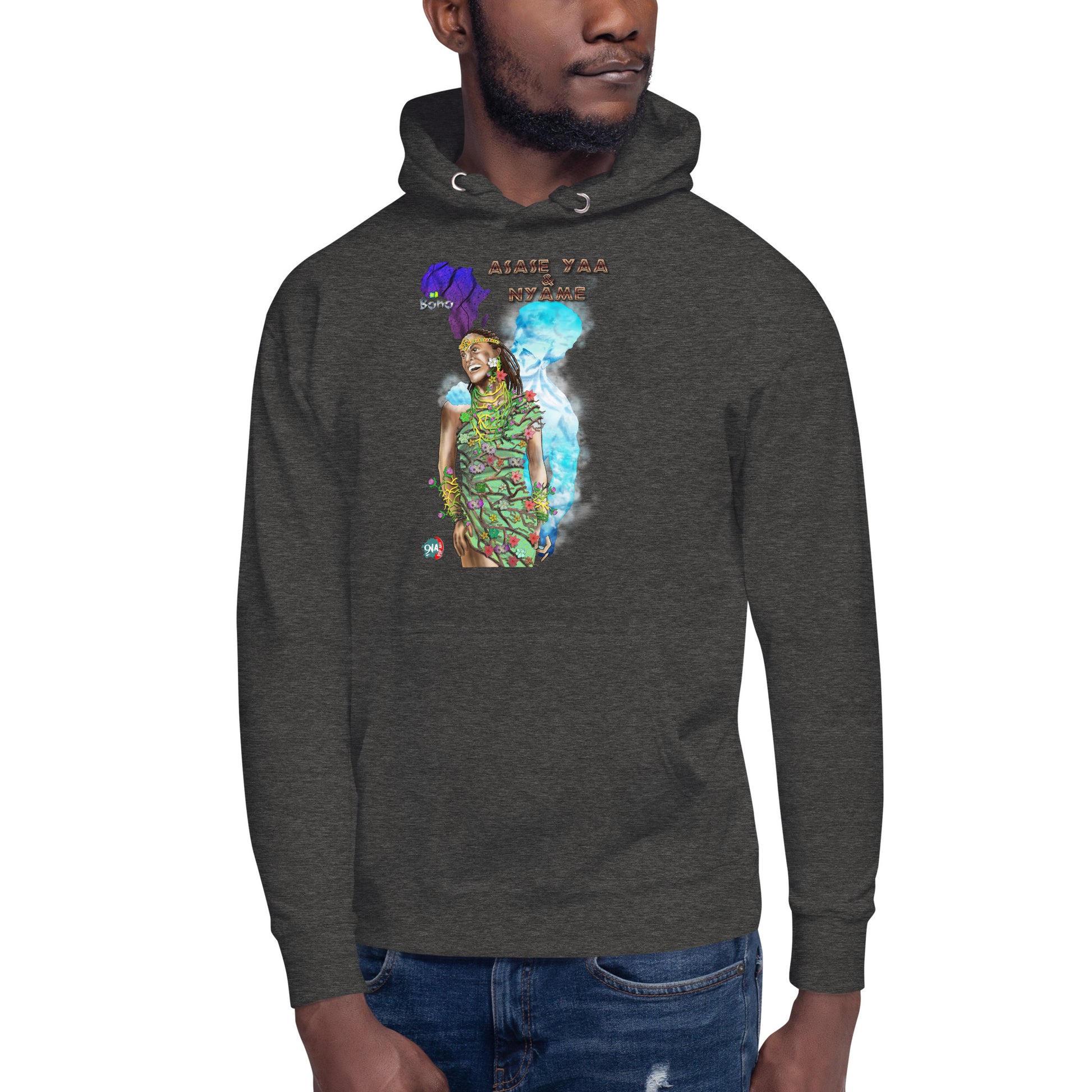 Unisex Hoodie Afrikkan Pantheon Nyame & Asase Yaa - 9ja Pop Art Custom T-Shirt/Wearable Art Store