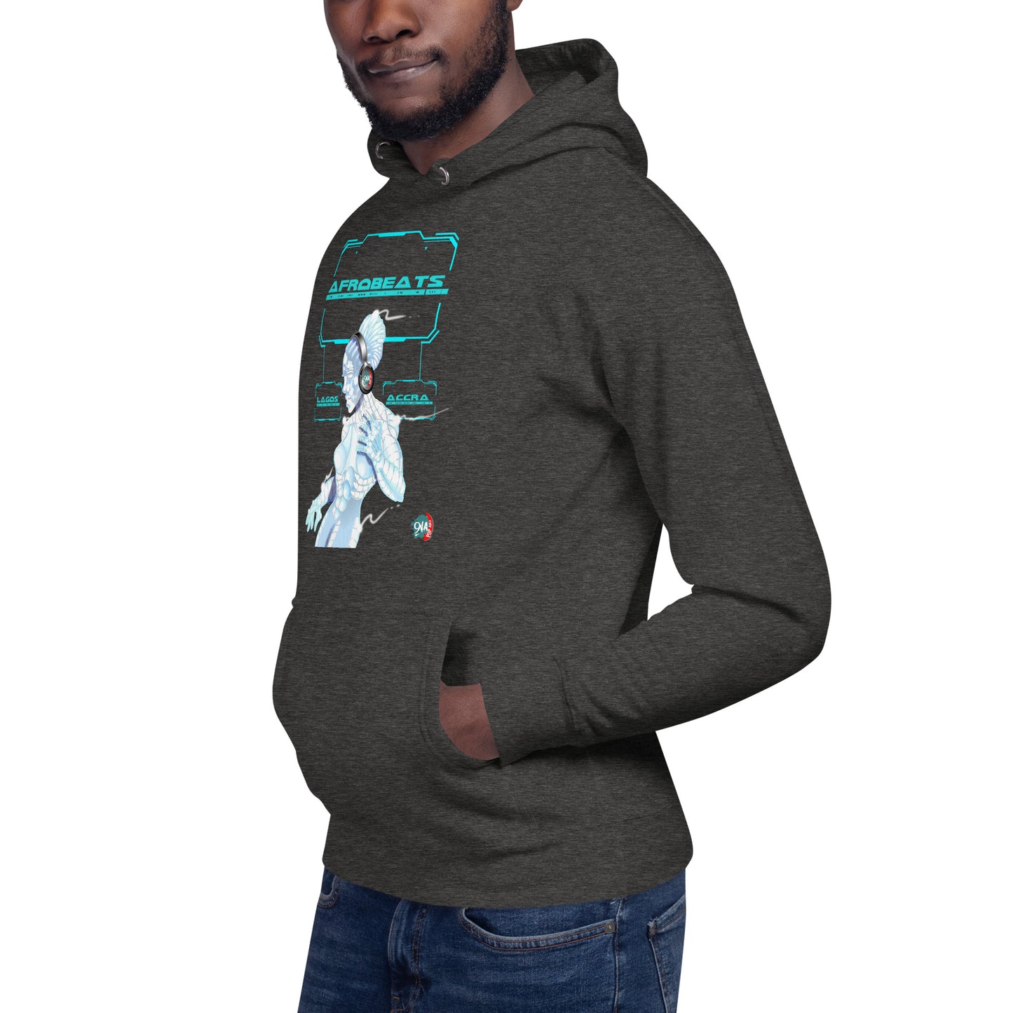 Unisex Hoodie Cyber Dancer Afrobeats design - 9ja Pop Art Custom T-Shirt/Wearable Art Store