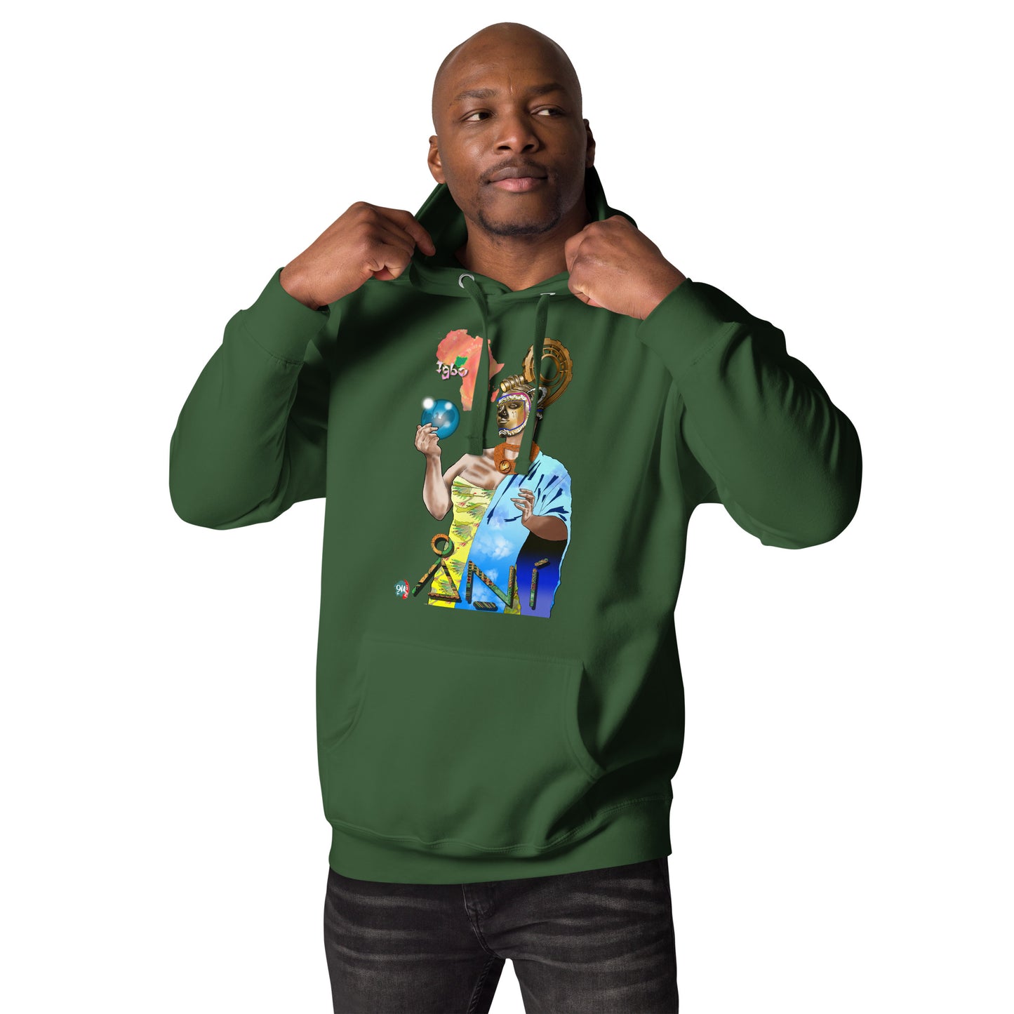 Unisex graphic Hoodie Afrikkan Pantheon (African Gods) Ani