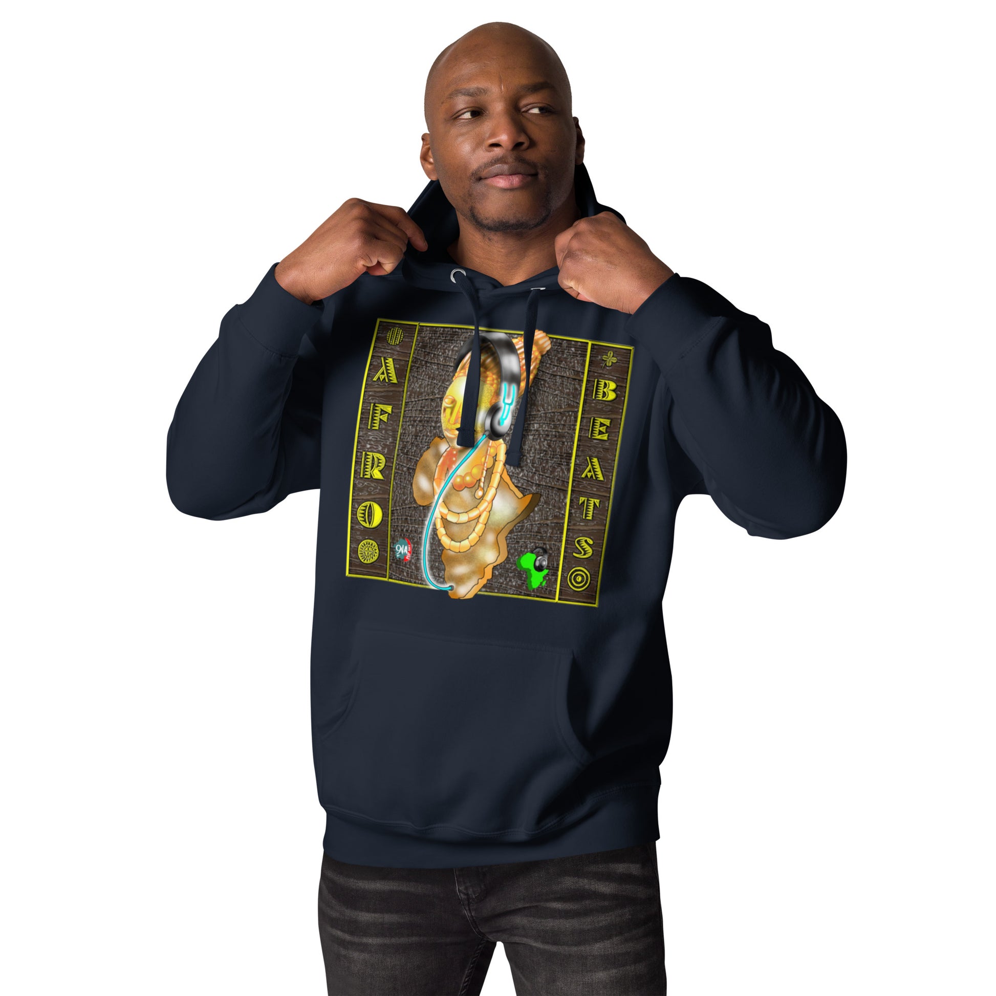 Unisex Hoodie Bronze Queen Afrobeats design - 9ja Pop Art Custom T-Shirt/Wearable Art Store