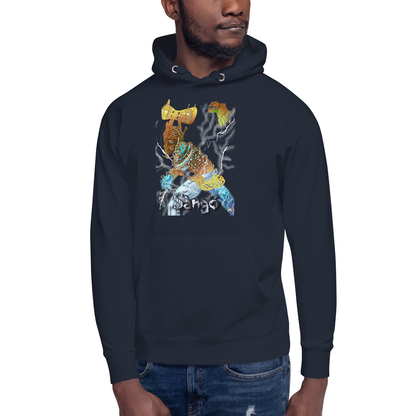 Unisex graphic Hoodie Afrikkan Pantheon (African Gods) Ṣàngó (Shango)