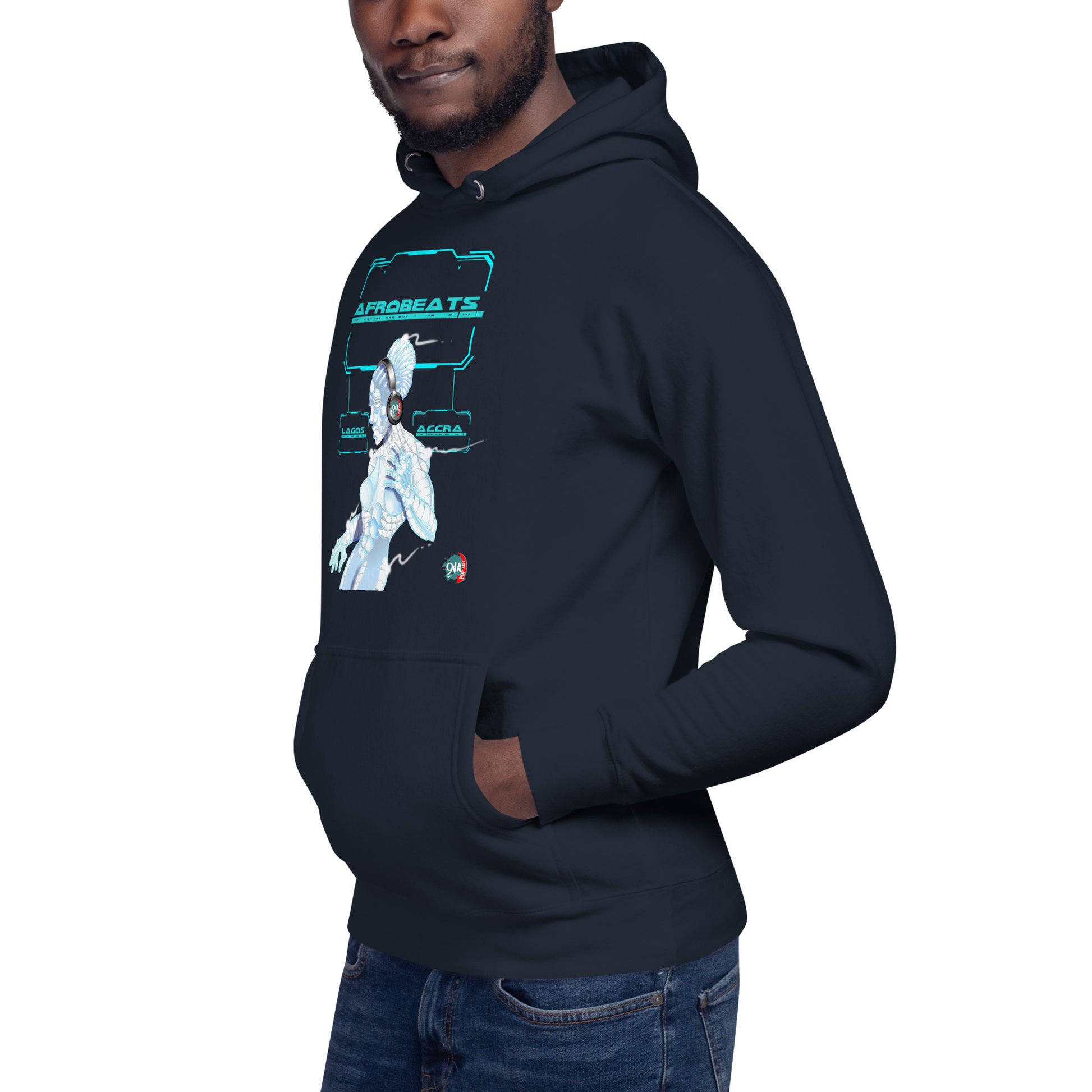 Unisex Hoodie Cyber Dancer Afrobeats design - 9ja Pop Art Custom T-Shirt/Wearable Art Store