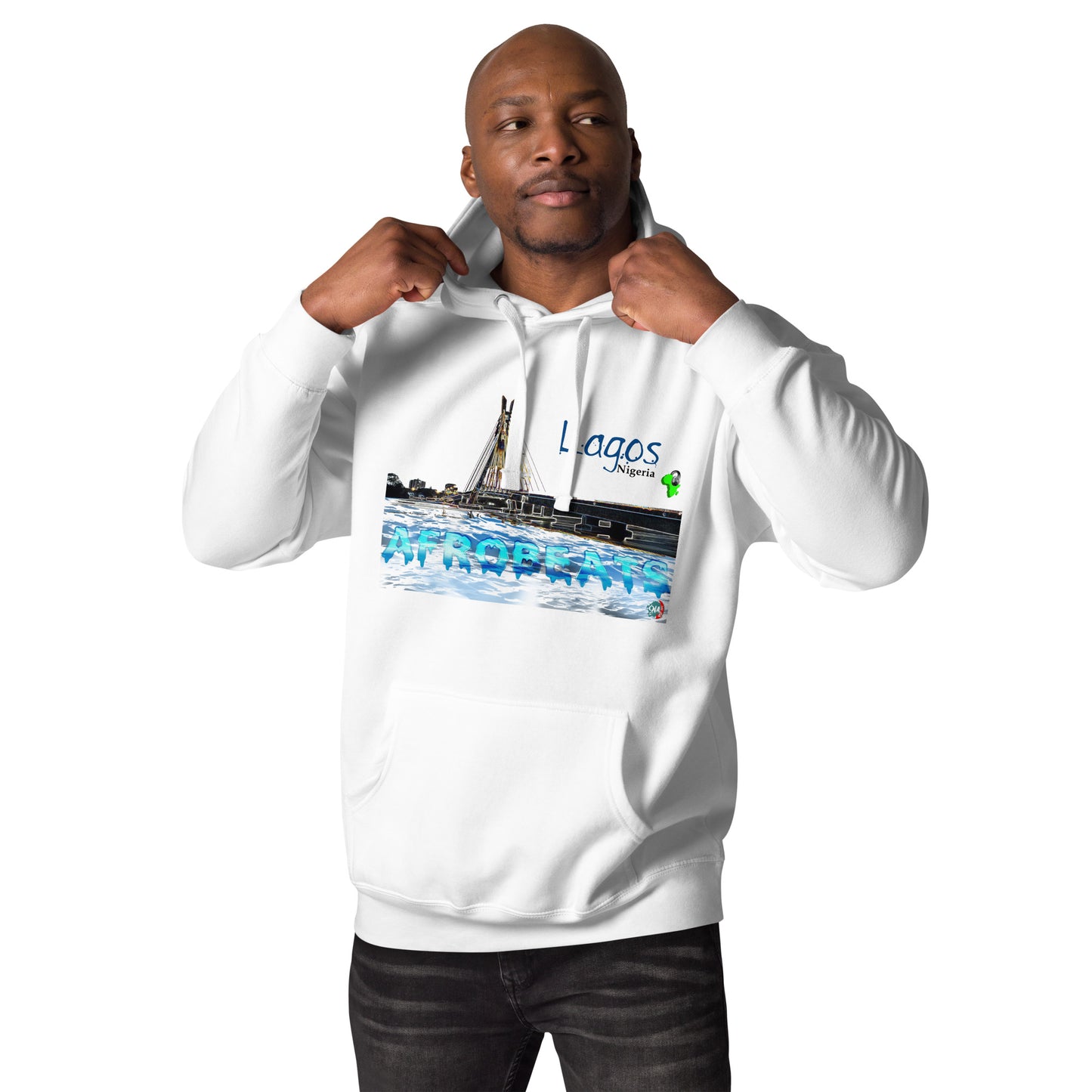 Unisex Hoodie Lagos Skyline Afrobeats design - 9ja Pop Art Custom T-Shirt/Wearable Art Store