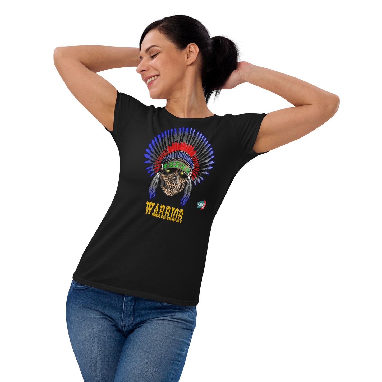 Woman Warrior:  American - 9ja Pop Art Custom T-Shirt/Wearable Art Store