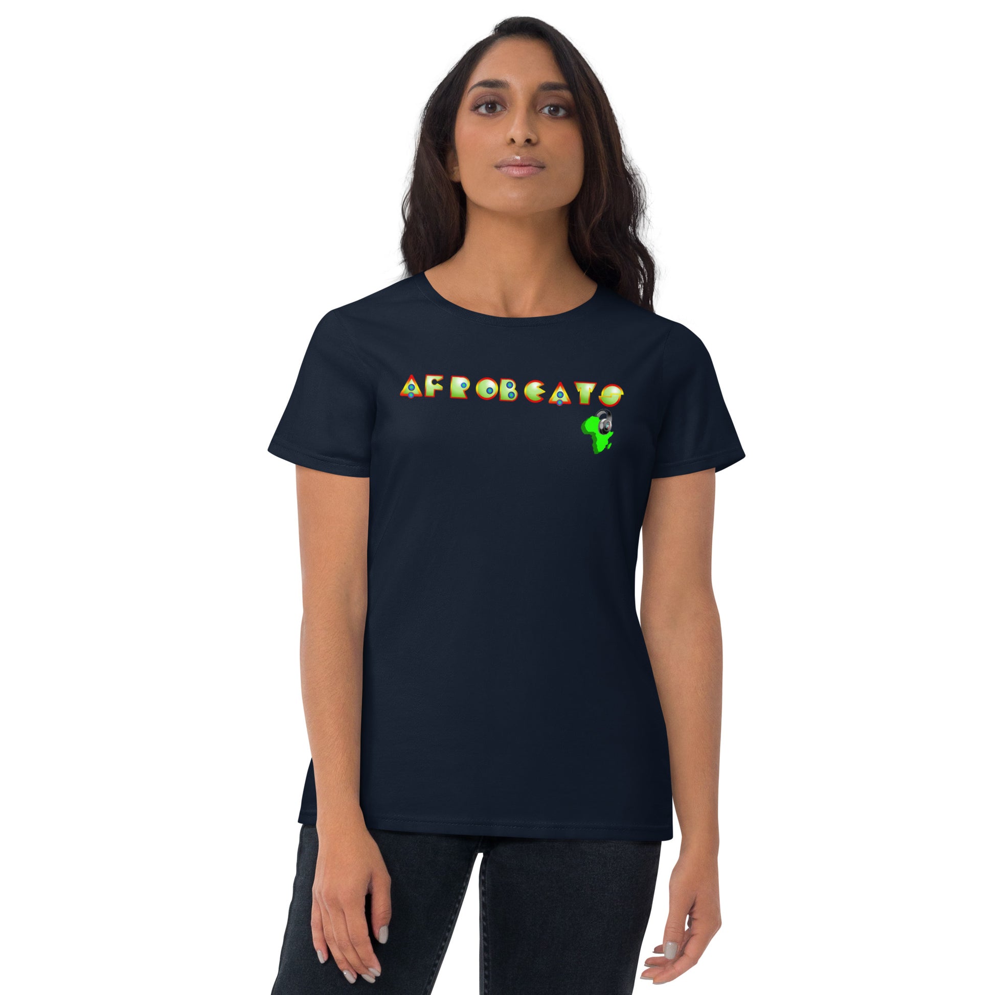 Women's Jade Deco Afrobeats design - 9ja Pop Art Custom T-Shirt/Wearable Art Store