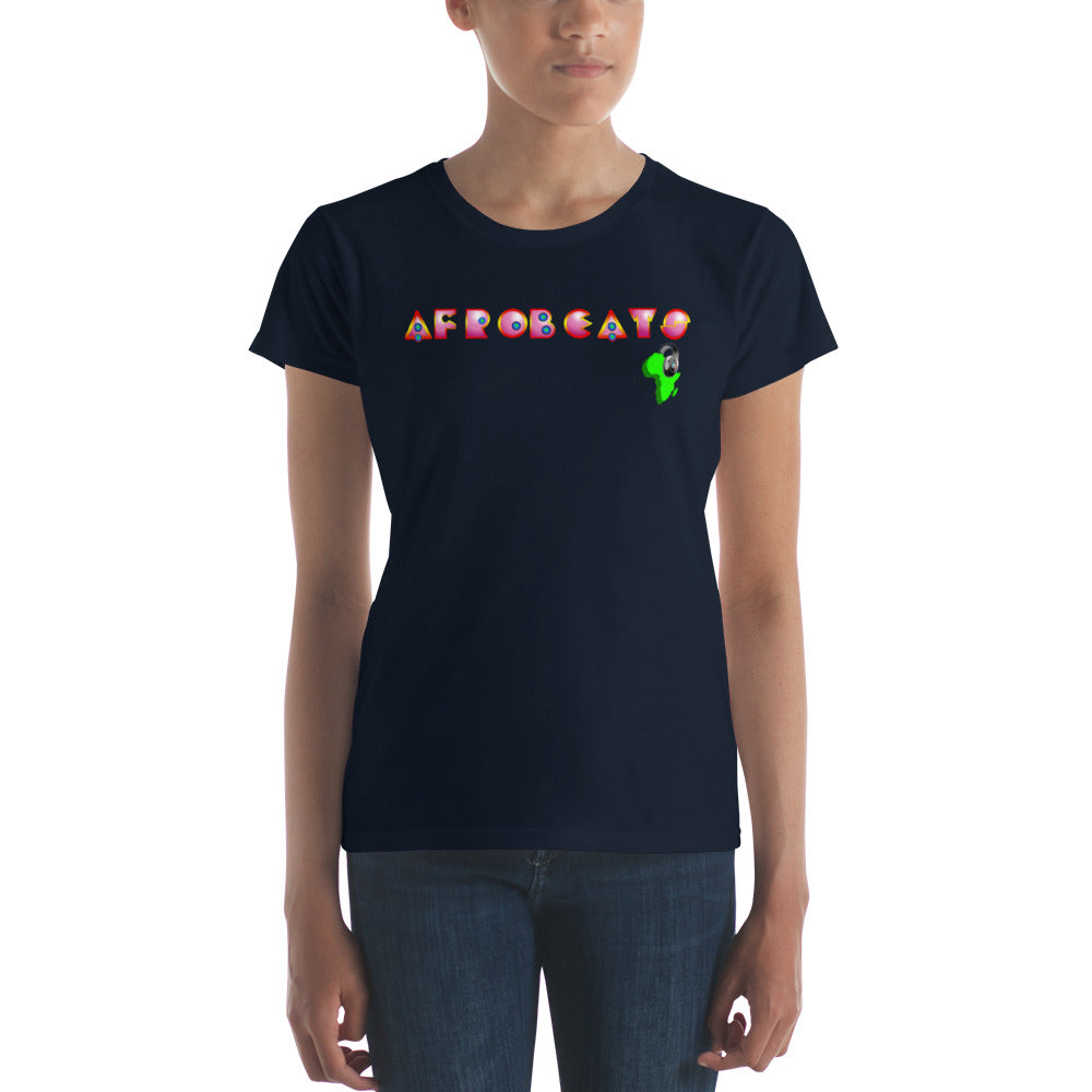 Women's Magenta Deco Afrobeats design - 9ja Pop Art Custom T-Shirt/Wearable Art Store