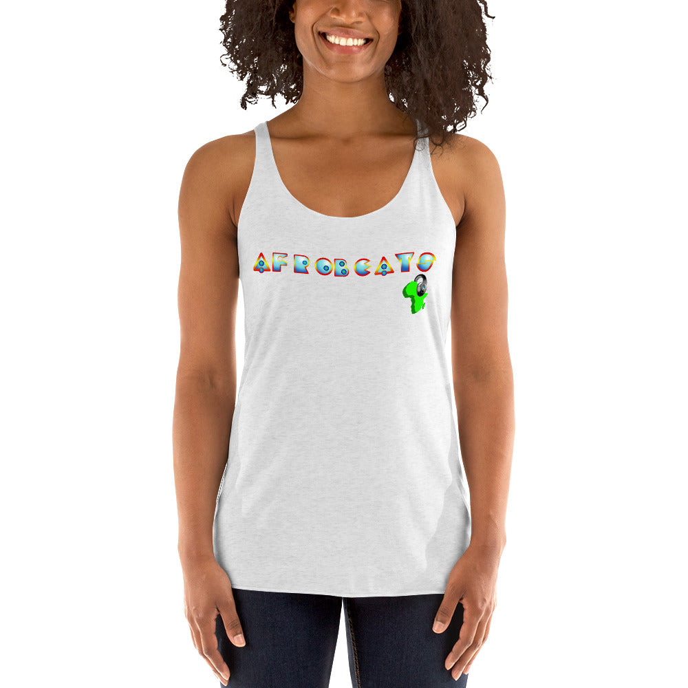 Women's "Blue Deco" Afrobeats Tank Top