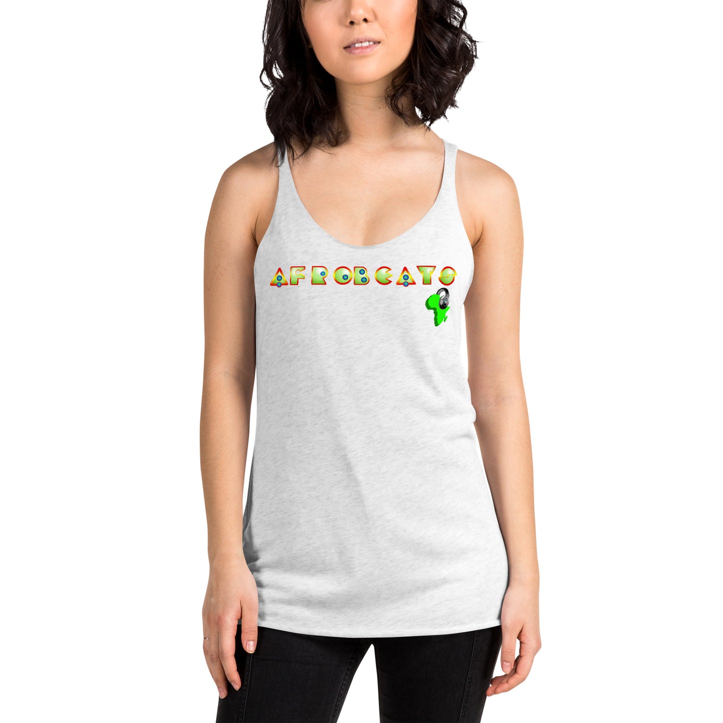 Women's "Dark Green Deco" Afrobeats Tank Top