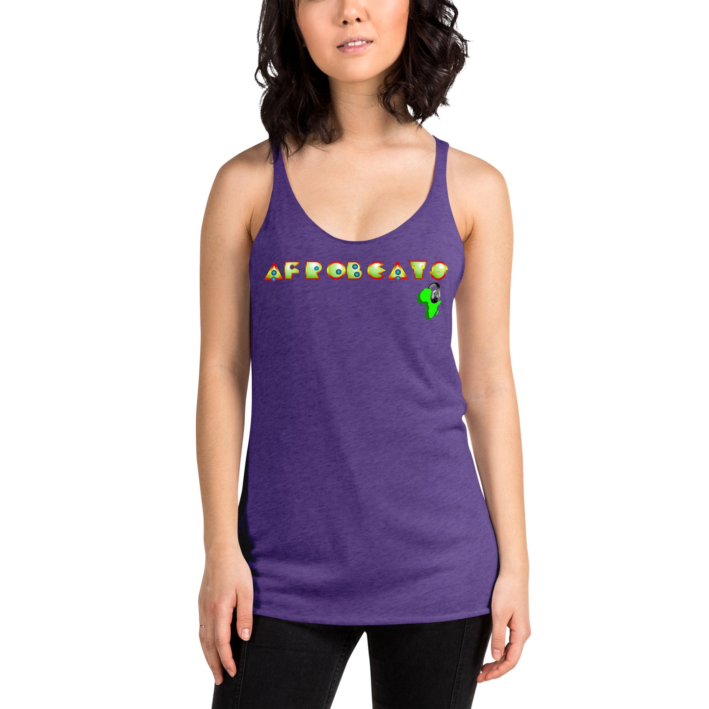 Women's "Dark Green Deco" Afrobeats Tank Top