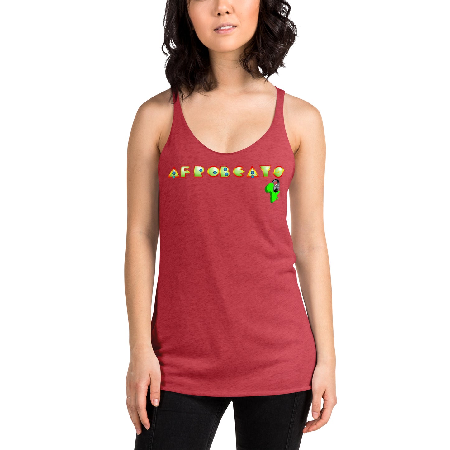 Women's "Dark Green Deco" Afrobeats Tank Top