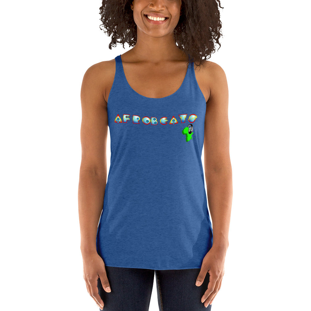 Women's "Blue Deco" Afrobeats Tank Top