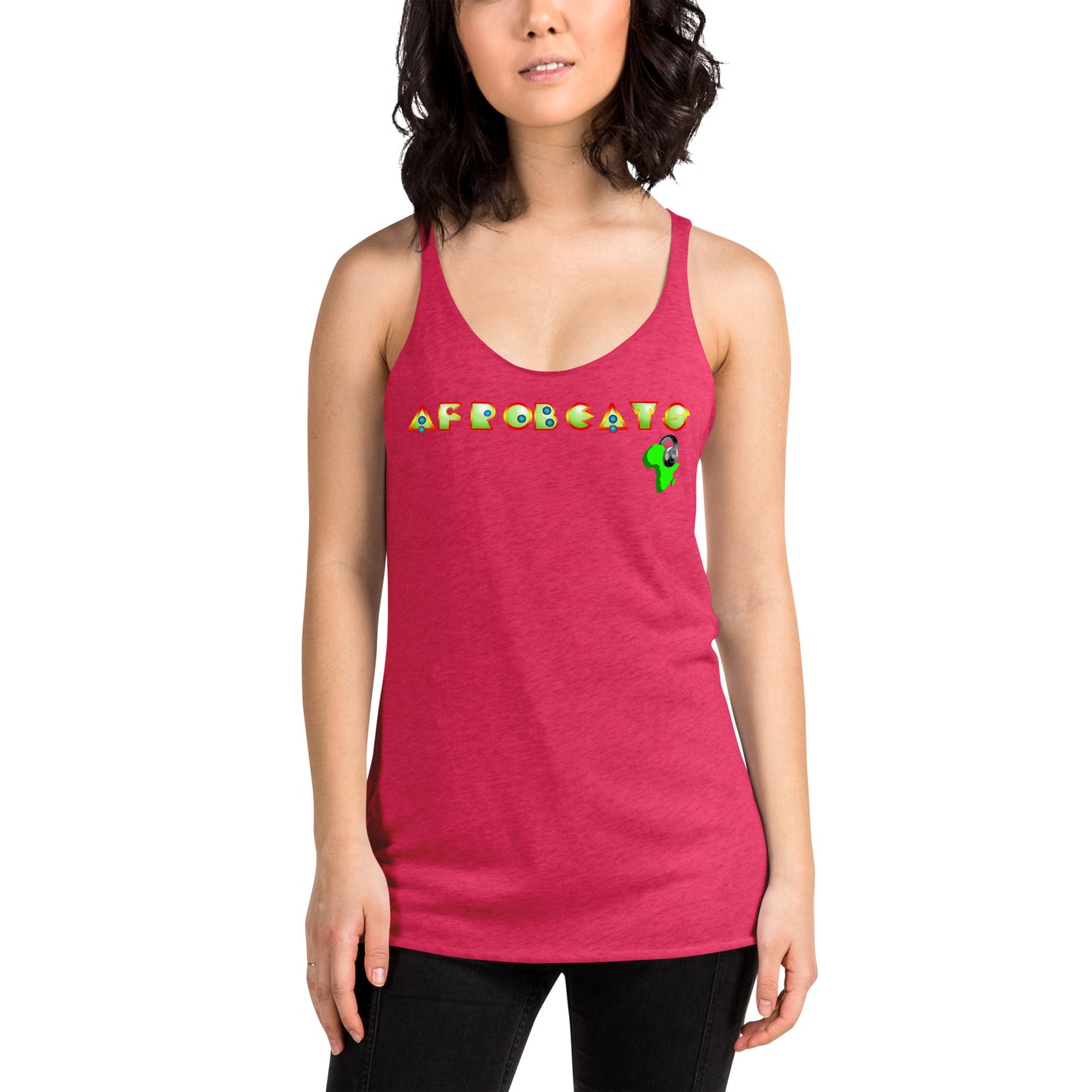 Women's "Dark Green Deco" Afrobeats Tank Top