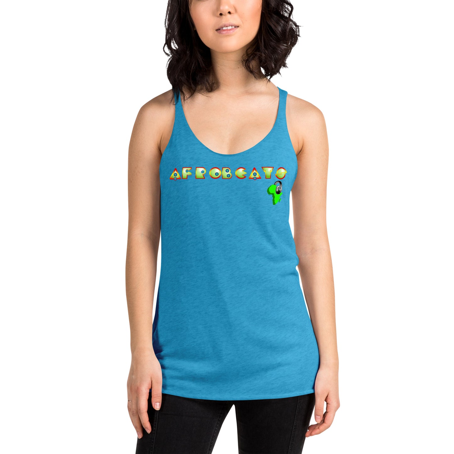 Women's "Dark Green Deco" Afrobeats Tank Top