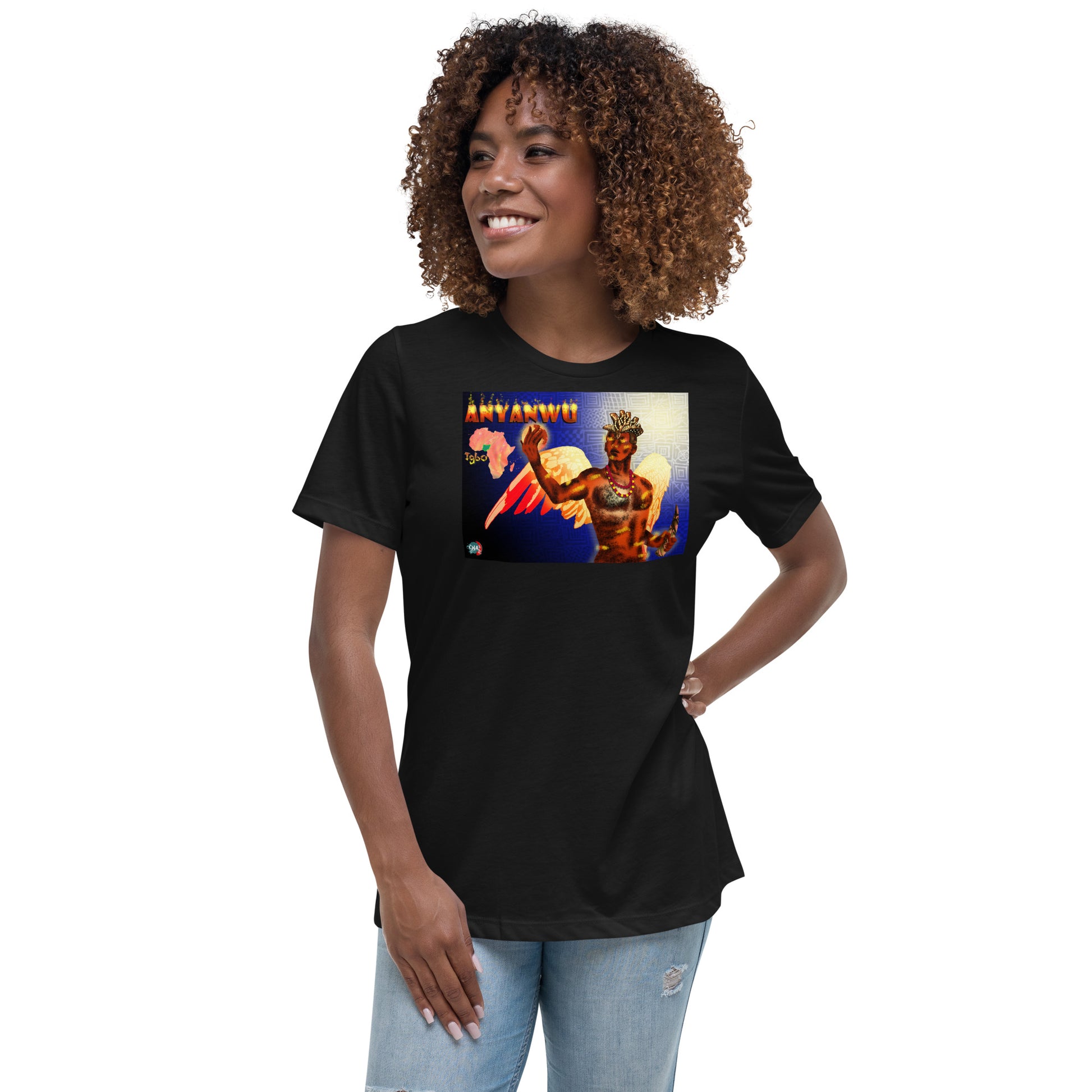 Women's Afrikkan Pantheon Anyanwu t-shirt - 9ja Pop Art Custom T-Shirt/Wearable Art Store