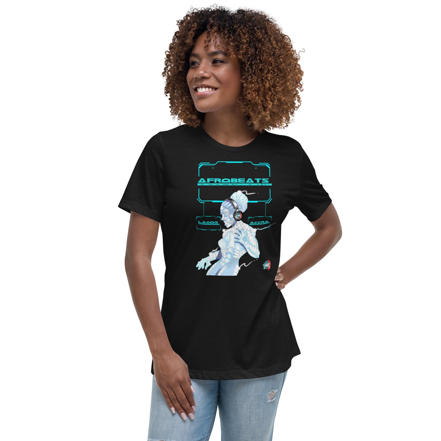 Women's Cyber Dancer Afrobeats design - 9ja Pop Art Custom T-Shirt/Wearable Art Store